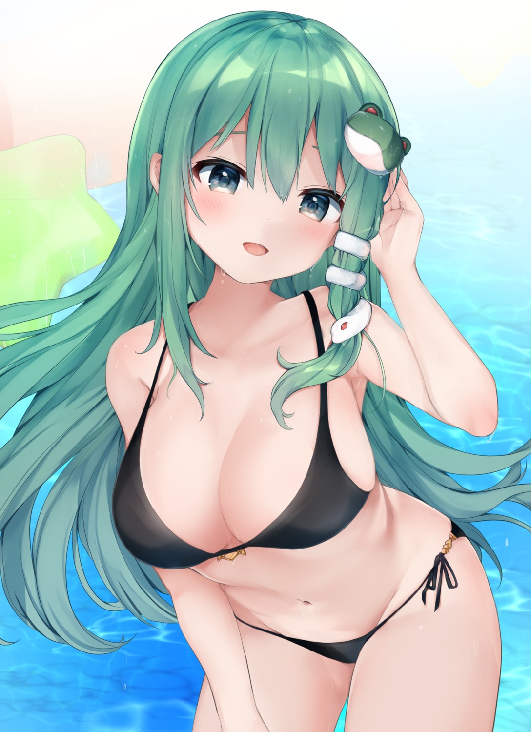 bikini karasusou_nano kochiya_sanae swimsuits touhou