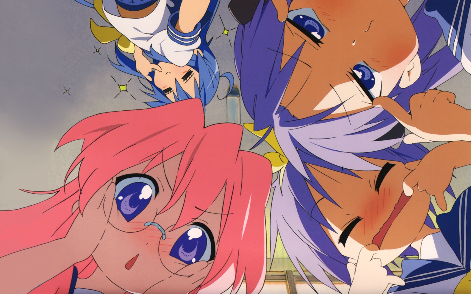 hiiragi_kagami hiiragi_tsukasa horiguchi_yukiko izumi_konata lucky_star seifuku takara_miyuki wallpaper