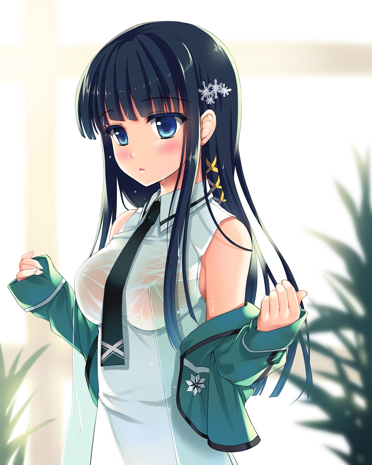 mahouka_koukou_no_rettousei see_through shiba_miyuki sousouman wet_clothes