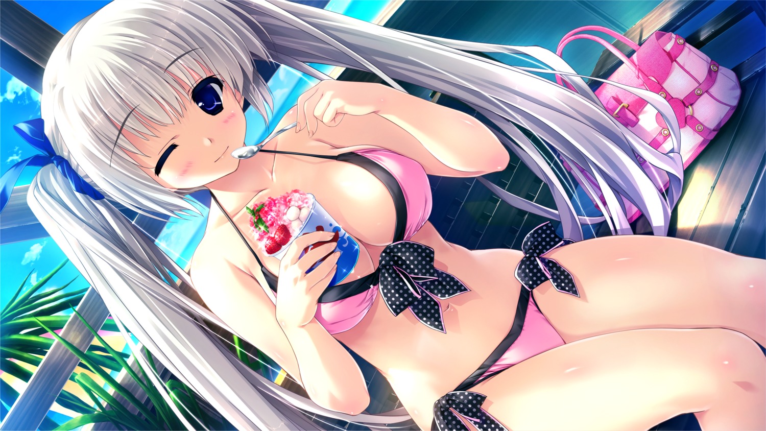 aina_ashwin bikini cleavage clochette game_cg prism_recollection sama_samasa shintarou swimsuits