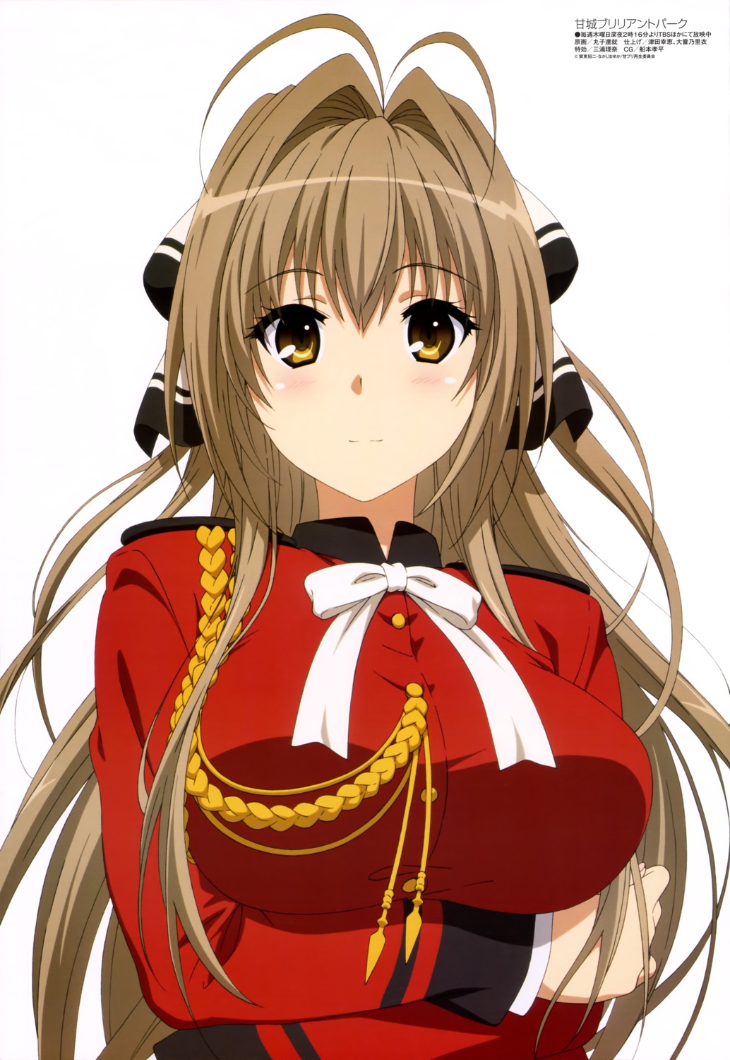 amagi_brilliant_park breast_hold maruko_tatsunari sento_isuzu uniform