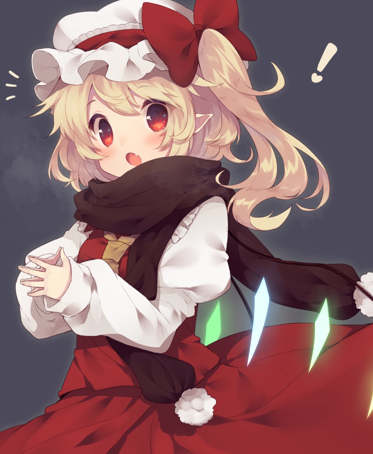 flandre_scarlet pointy_ears touhou usamata wings