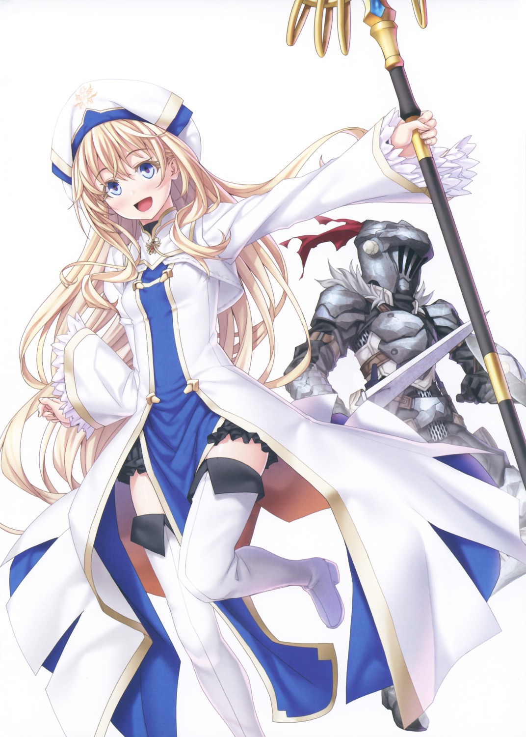 armor goblin_slayer goblin_slayer_(character) kannatsuki_noboru priestess sword weapon
