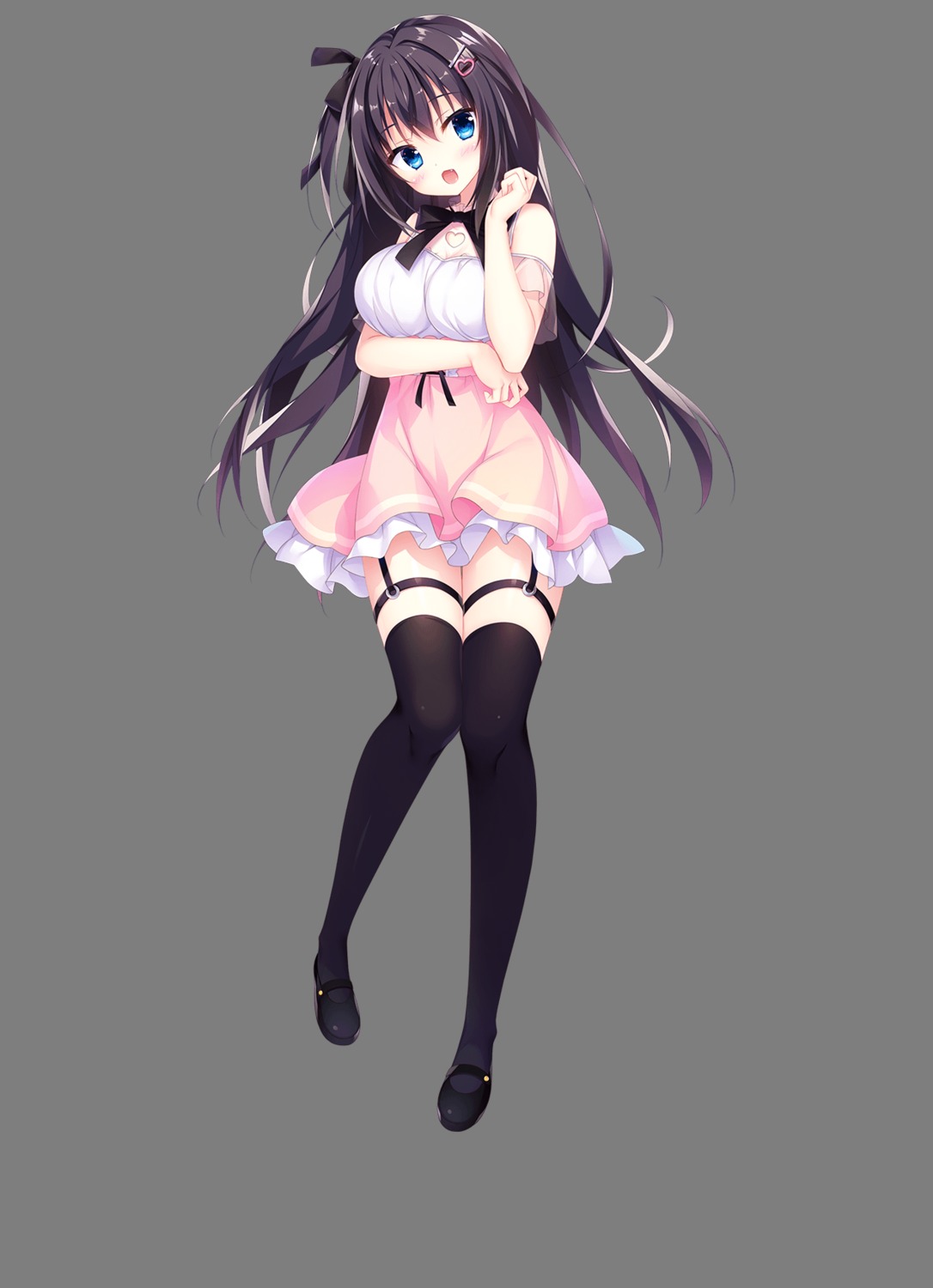 garter kemonomichi_☆_girlish_square shiromochi_sakura skirt_lift sumeragi_haneru thighhighs whirlpool