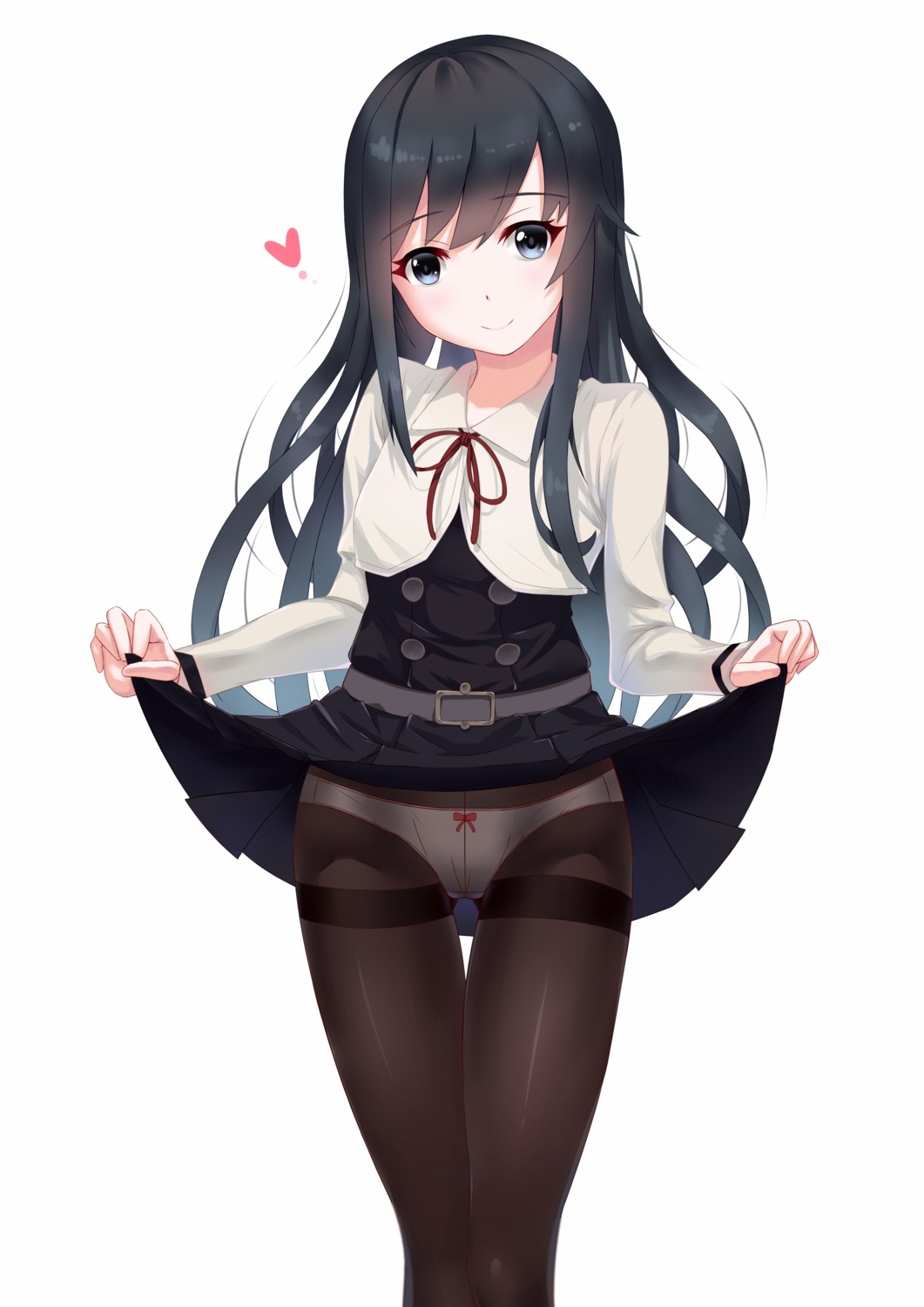 asashio_(kancolle) chen_ghh kantai_collection pantsu pantyhose seifuku skirt_lift