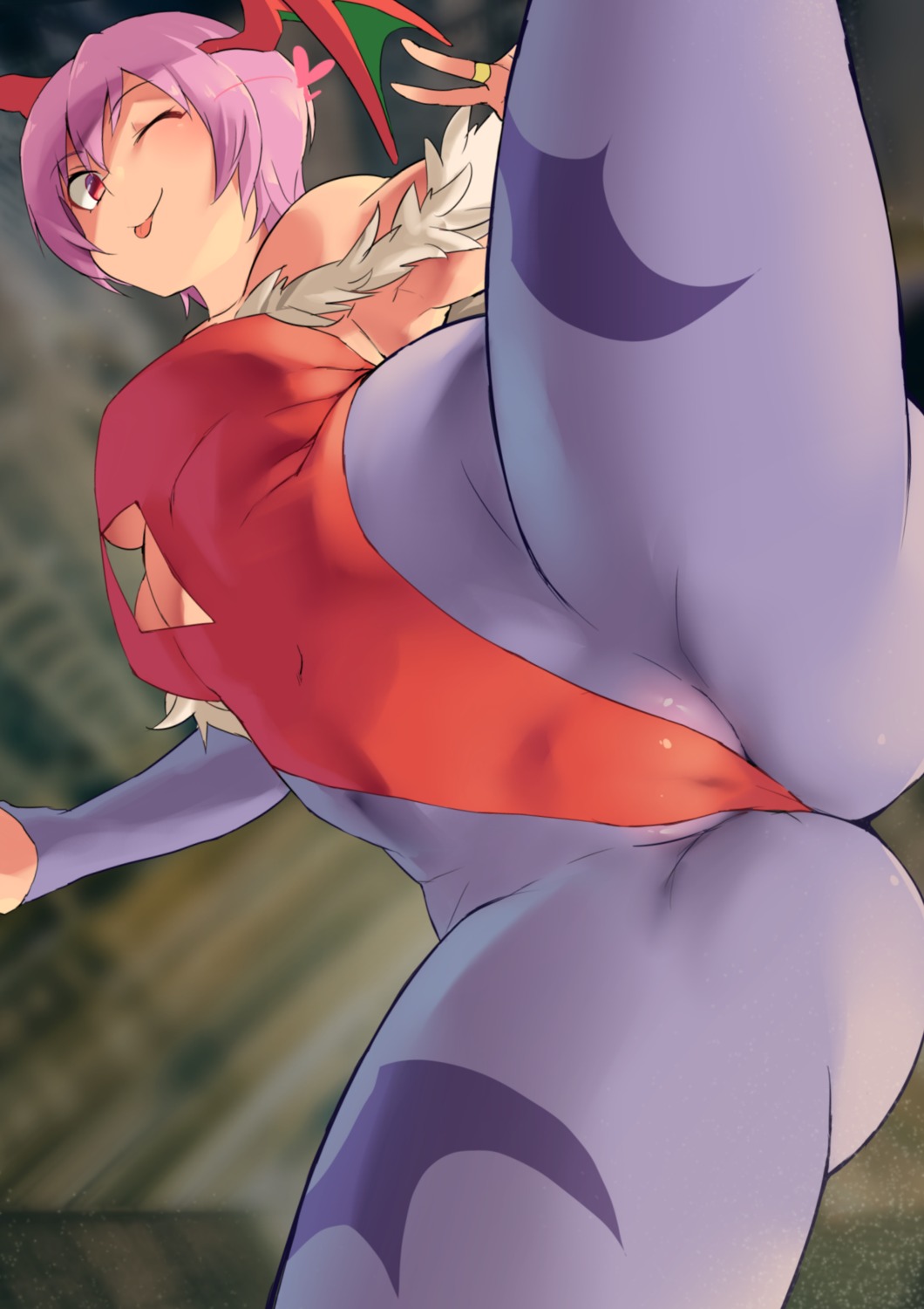 cameltoe dark_stalkers leotard lilith_aensland minakami_(flyingman555) pantyhose wings