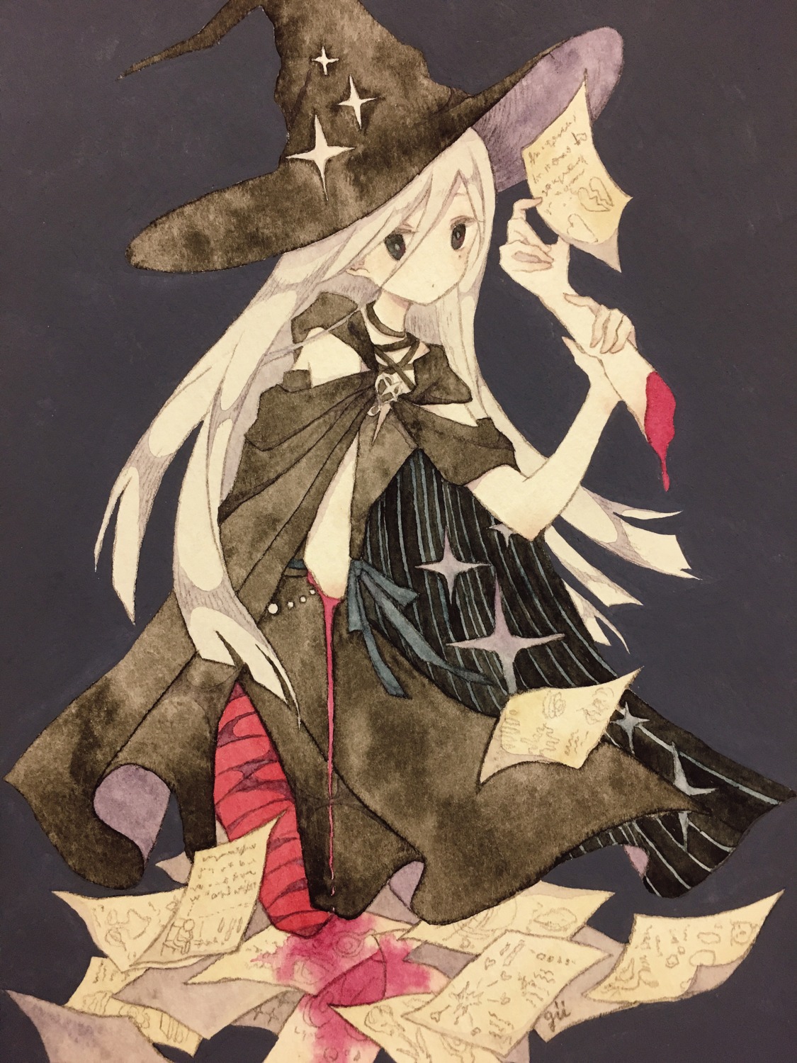 blood deemo gii_(artist) guro pantyhose witch