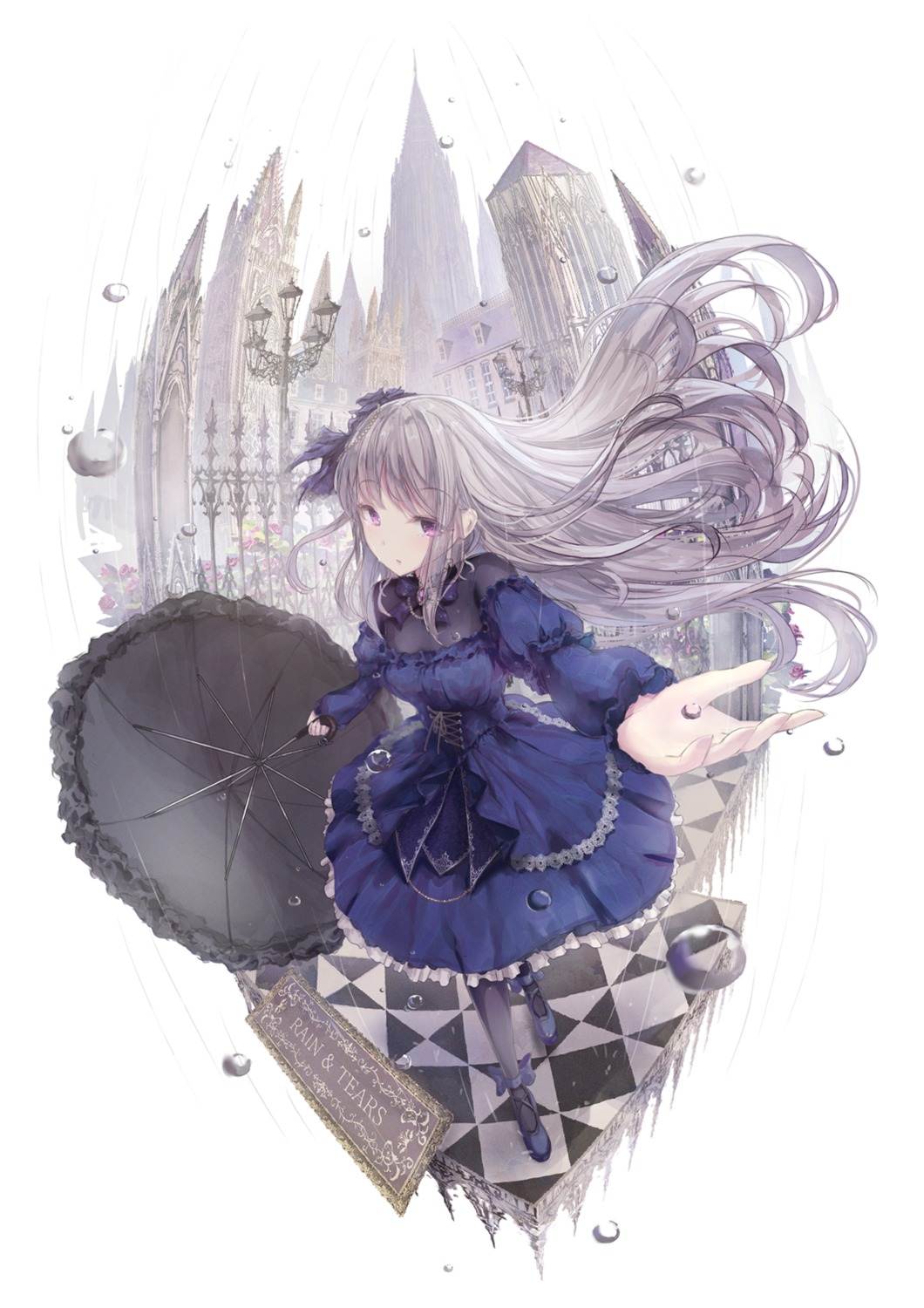 dress gothic_lolita lolita_fashion missile228 pantyhose umbrella