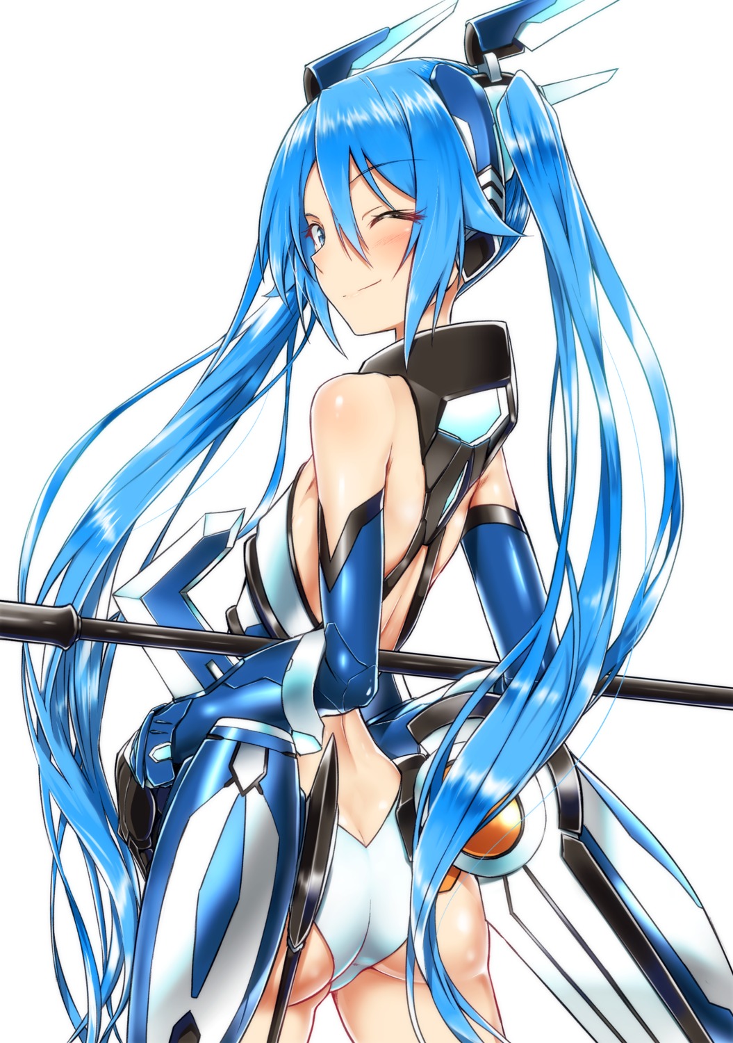 ass leotard ore_twintail_ni_narimasu tailblue weapon yuto