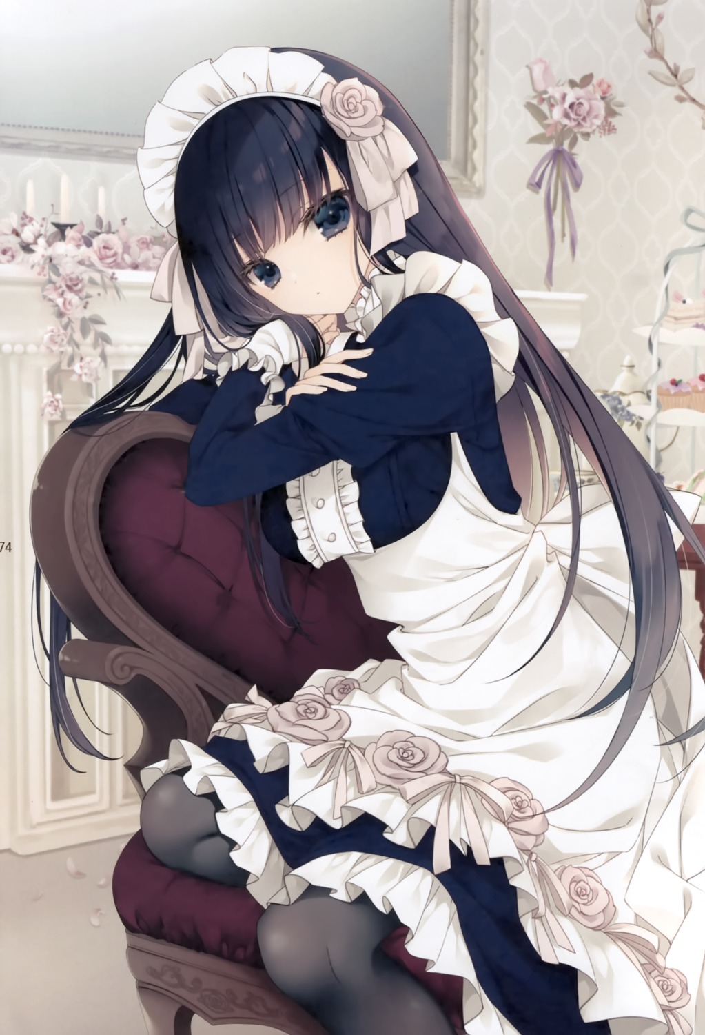 inugami_kira maid necotoxin thighhighs