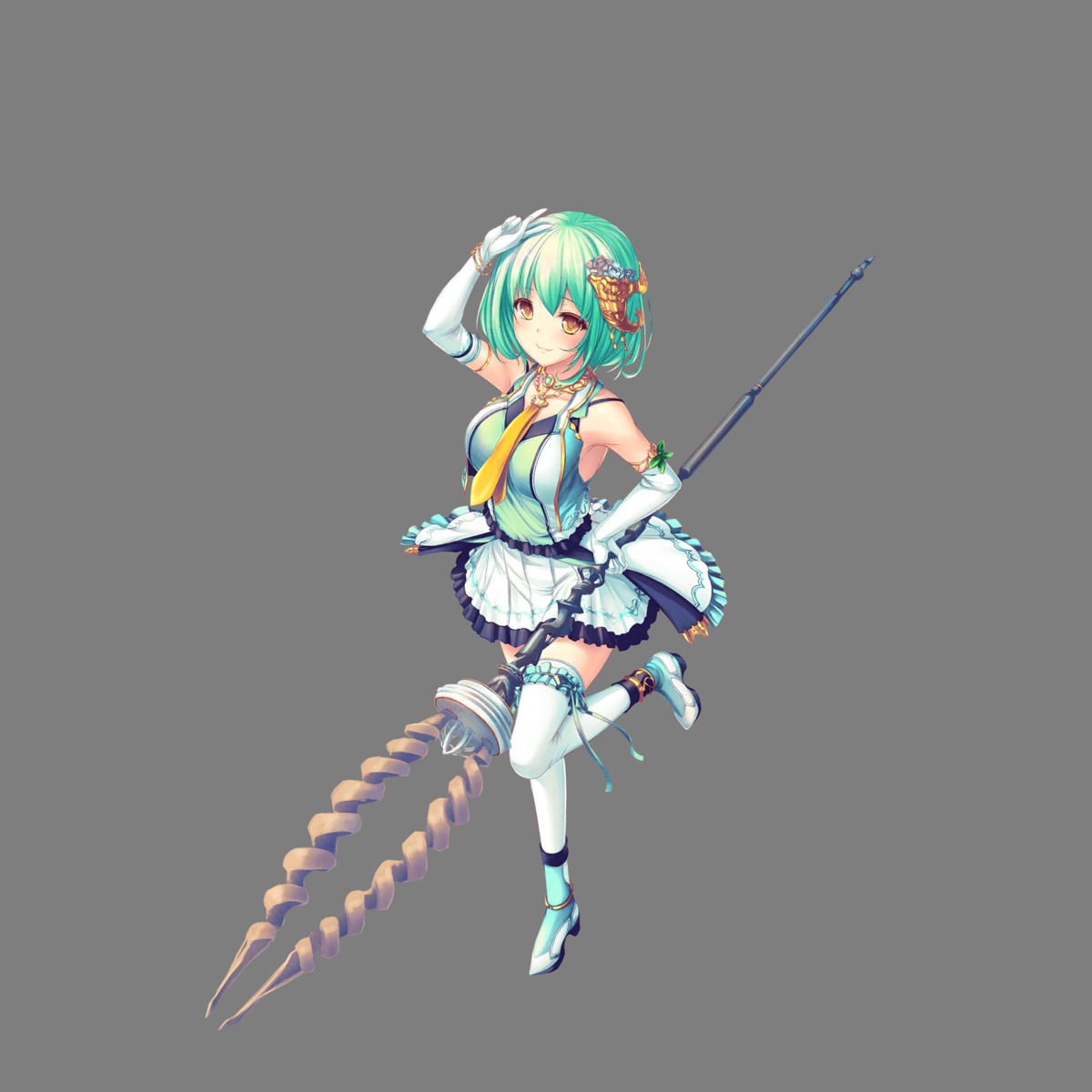 heels hoshi_no_girls_odyssey thighhighs transparent_png weapon