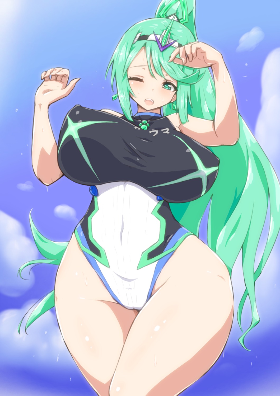 bea_(bropmlk) cameltoe erect_nipples pneuma_(xenoblade_2) swimsuits xenoblade xenoblade_chronicles_2