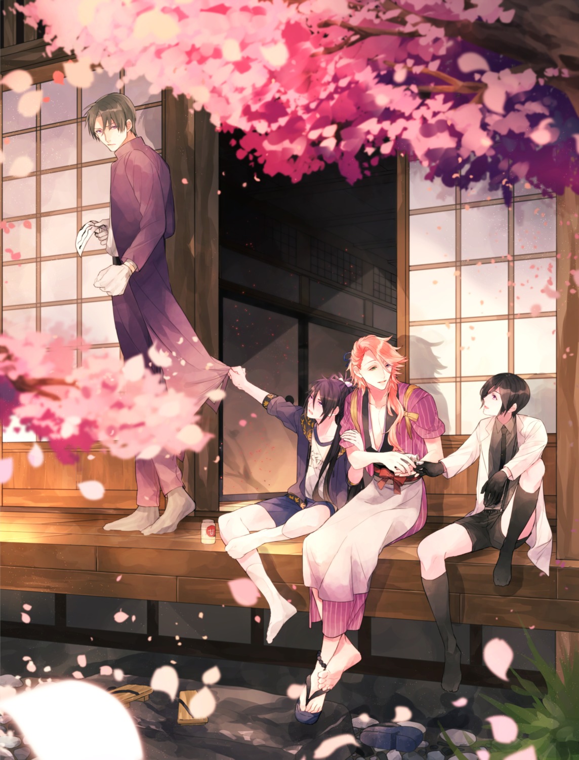 fudou_yukimitsu gym_uniform heshikiri_hasebe male souza_samonji tomoki_pepe touken_ranbu yagen_toushirou yukata