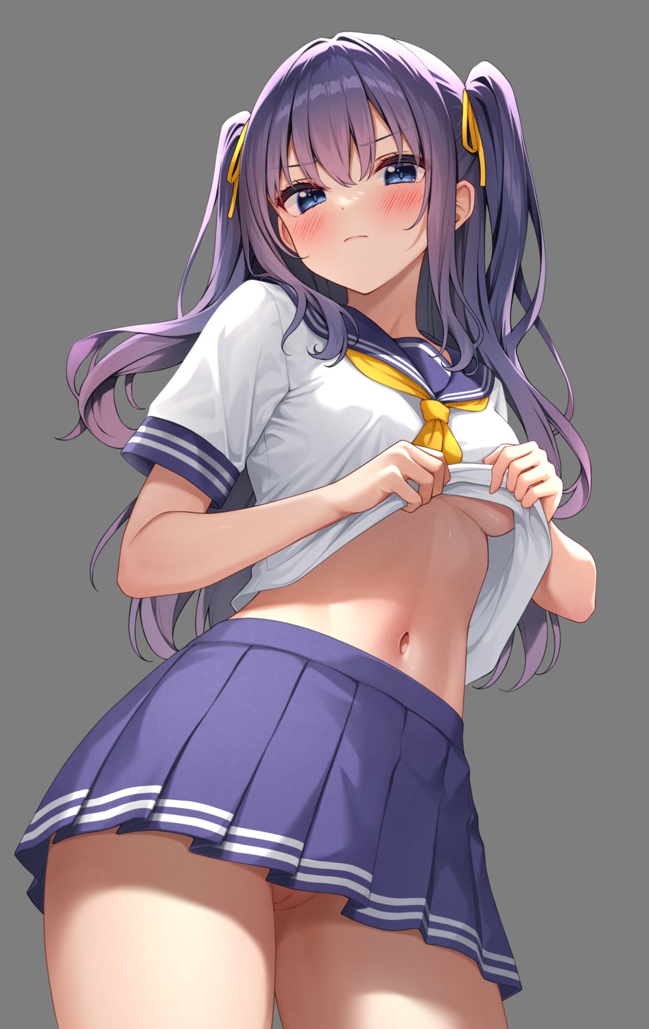 karutamo no_bra nopan photoshop pussy rakugaki-chan seifuku shirt_lift skirt_lift transparent_png uncensored undressing