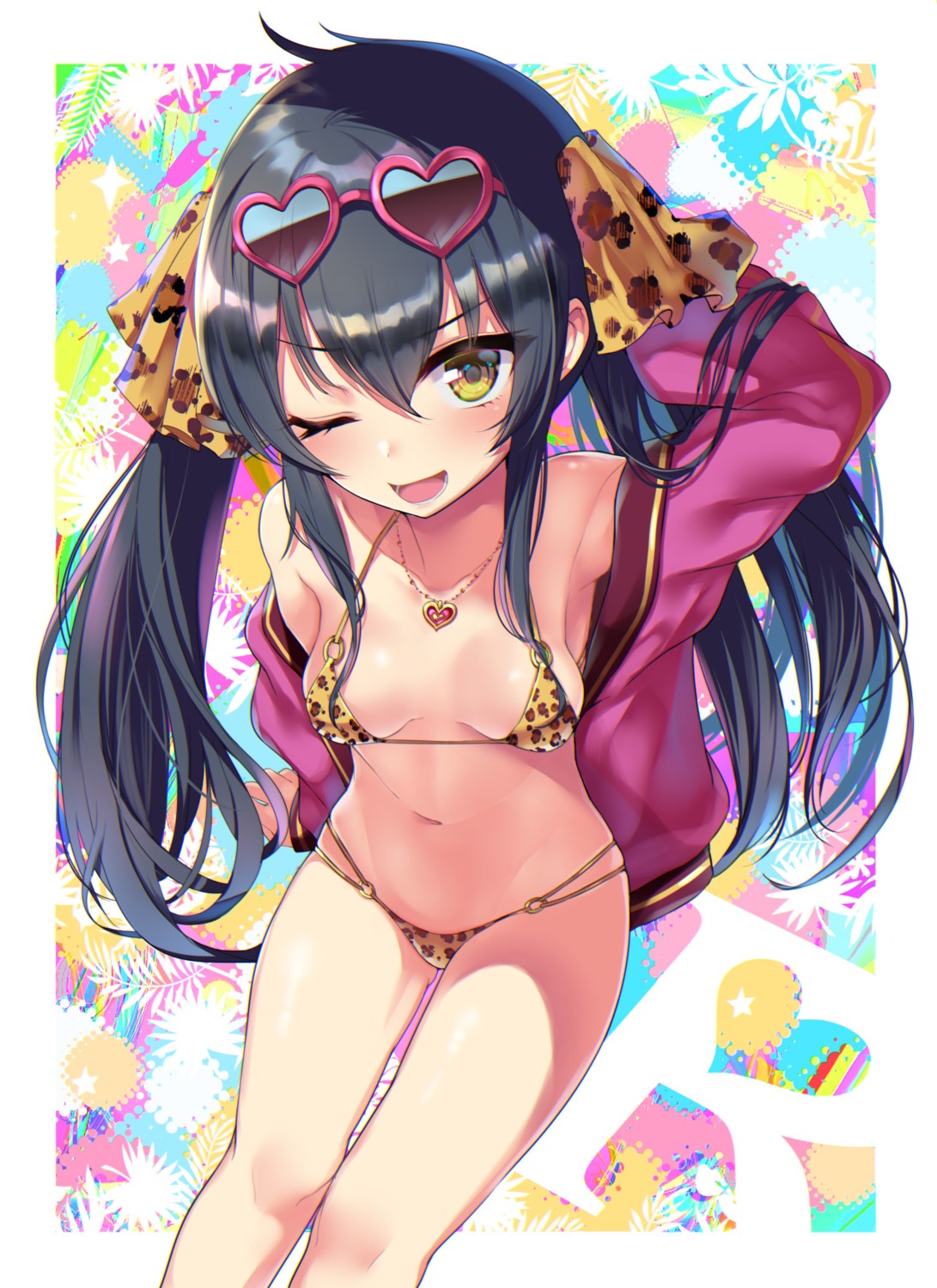 bikini kamita matoba_risa megane open_shirt swimsuits the_idolm@ster the_idolm@ster_cinderella_girls the_idolm@ster_cinderella_girls_u149