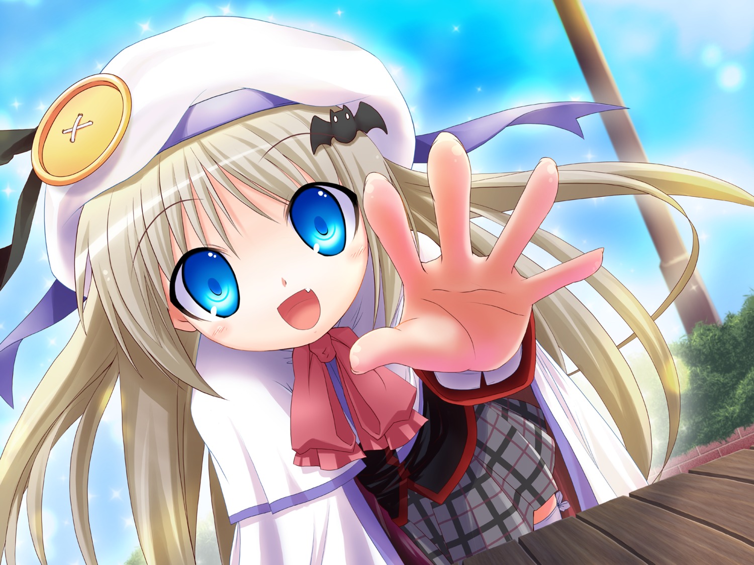 Noumi Kudryavka, little busters, table, juice, blonde hair, kud after,  cute, HD wallpaper