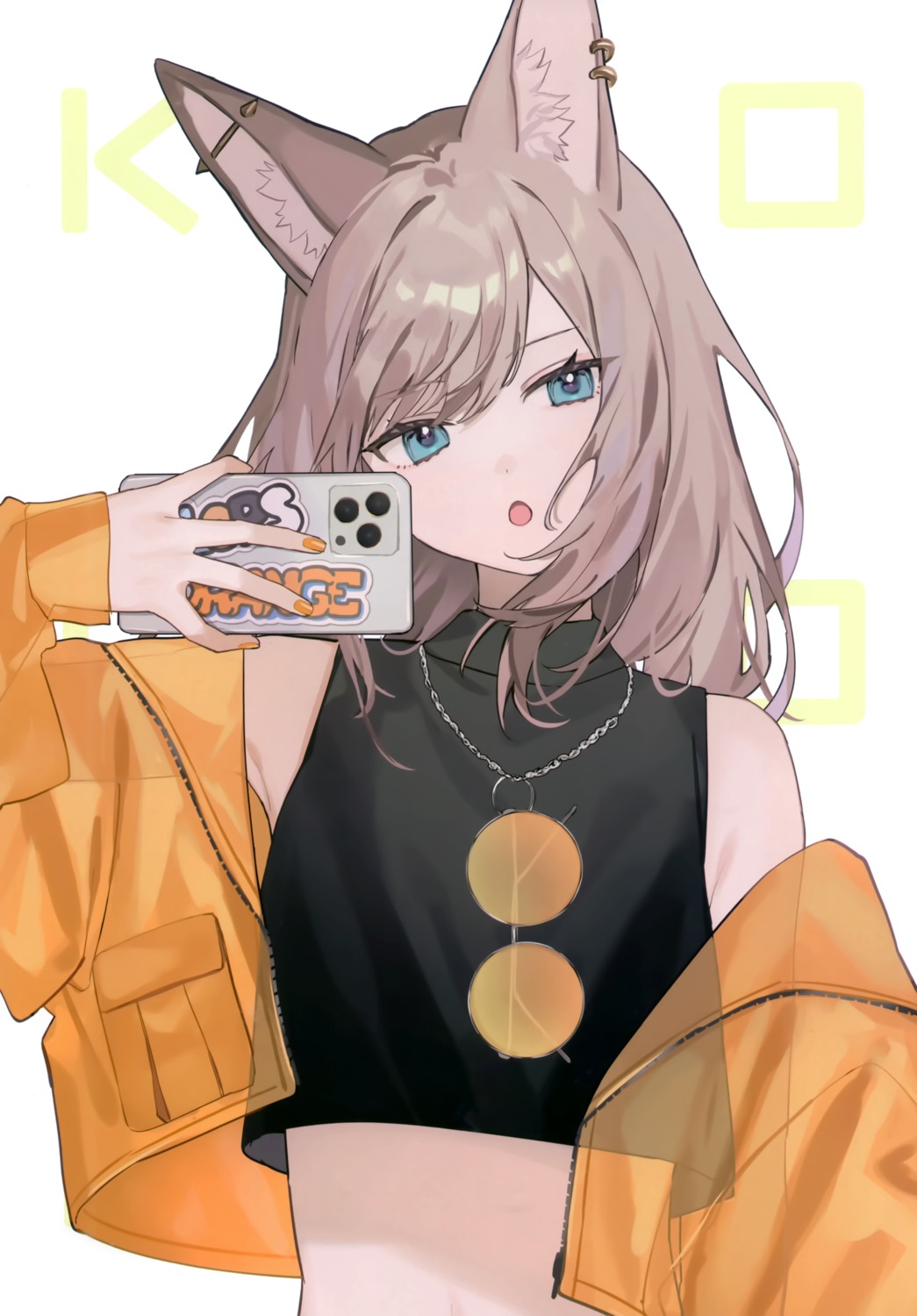 animal_ears kinako_mocchi megane see_through selfie shugao