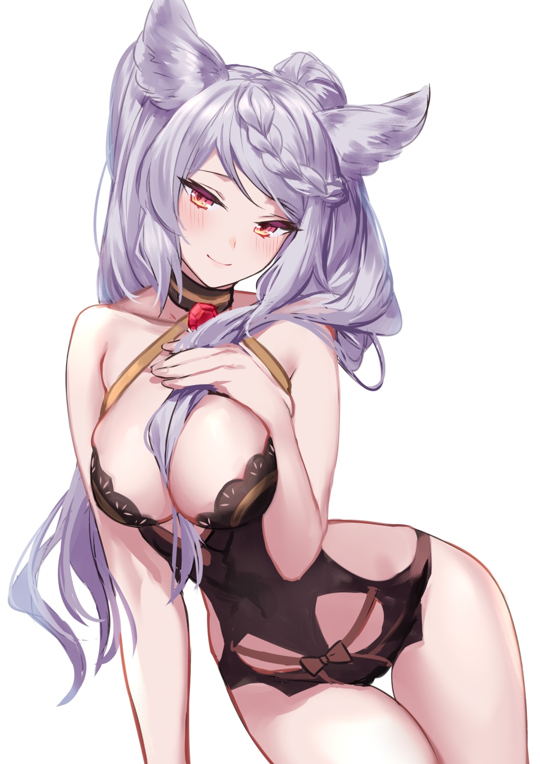 aki663 animal_ears cameltoe fraux granblue_fantasy swimsuits