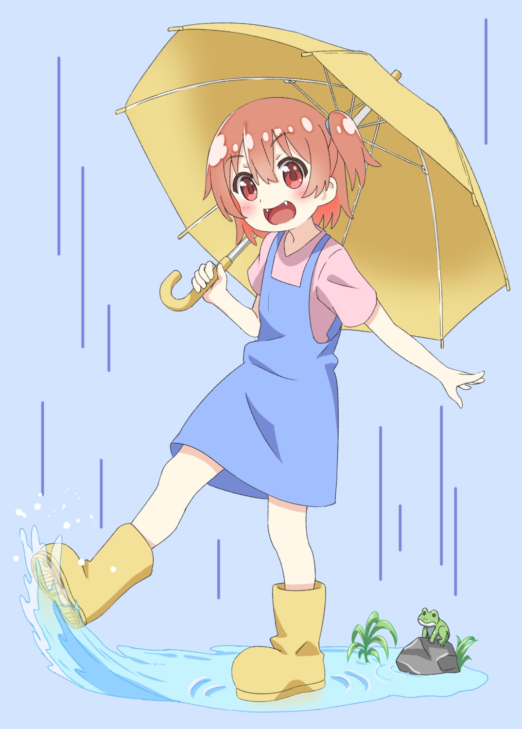 aoringo dress hoshino_hinata umbrella watashi_ni_tenshi_ga_maiorita! wet