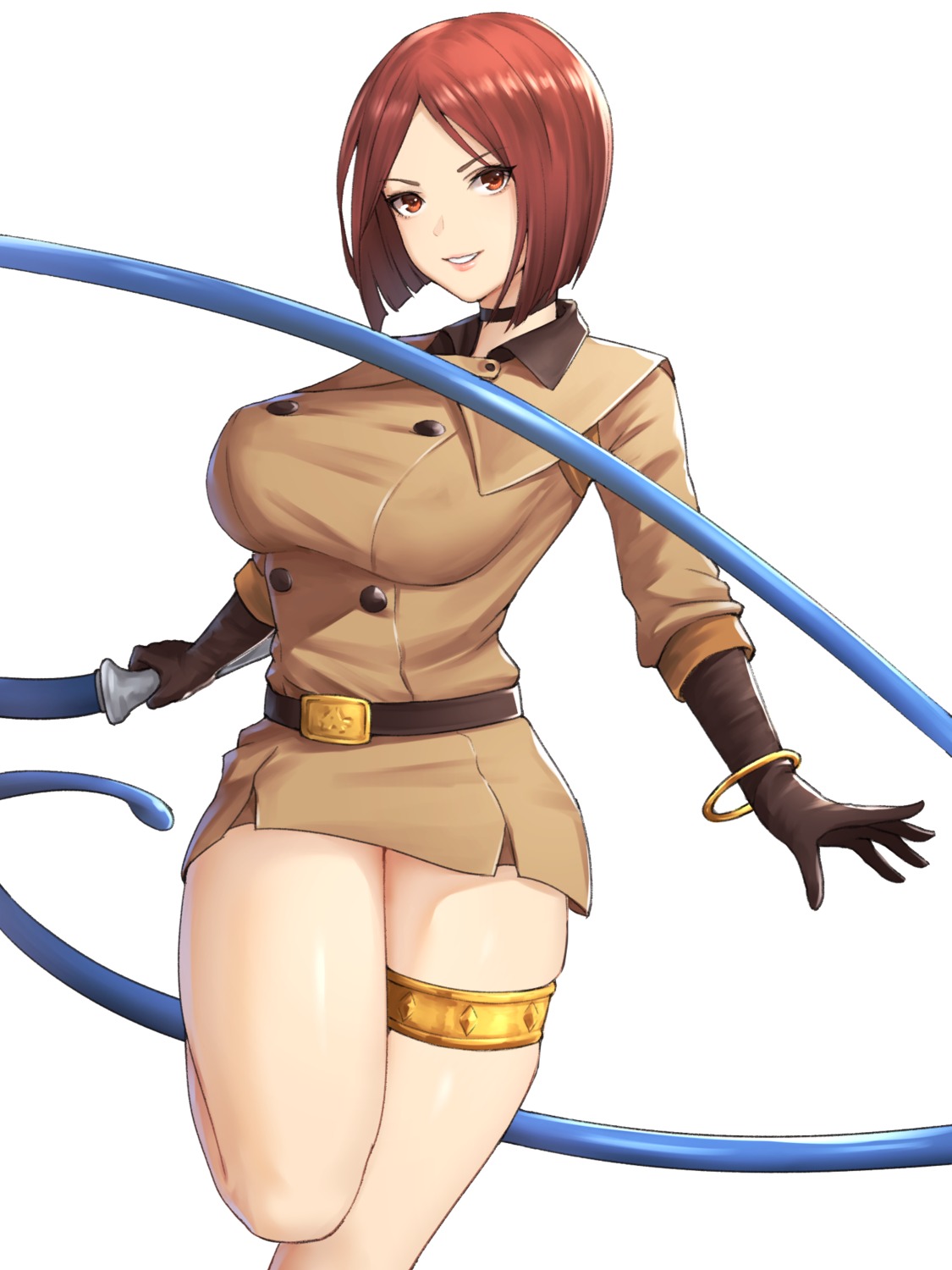 garter king_of_fighters nyatokanyaru uniform weapon whip_(kof)