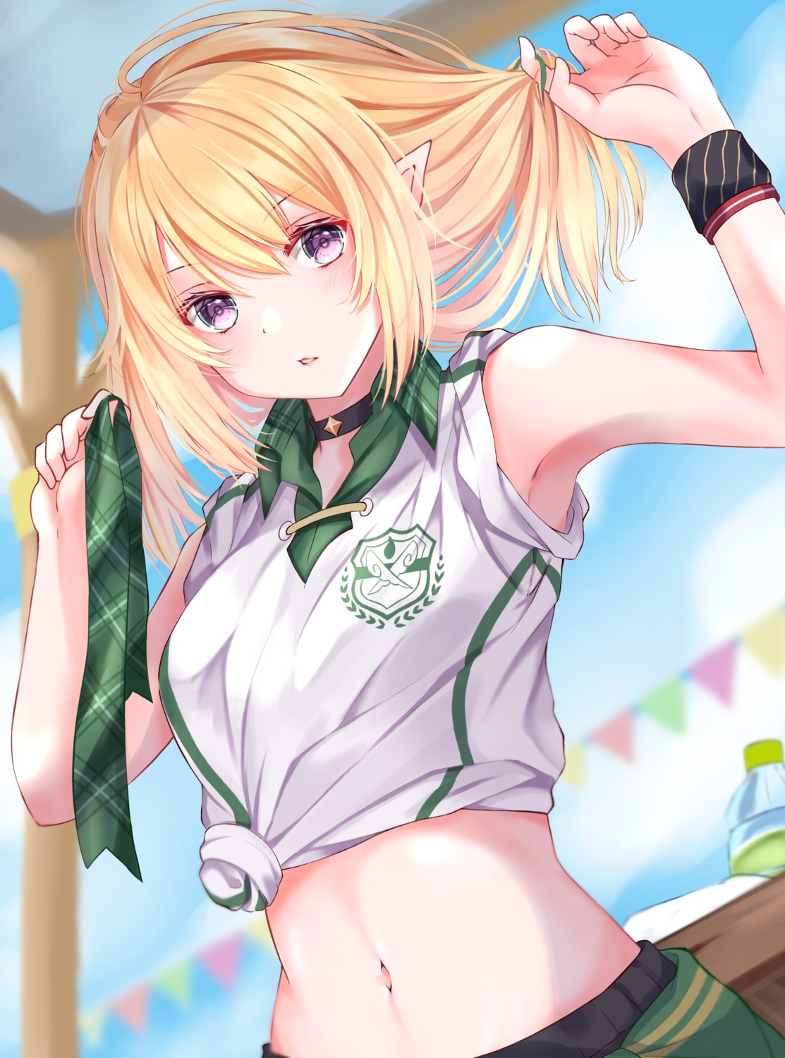 gym_uniform kuroe_hanako pointy_ears princess_connect princess_connect!_re:dive tagme