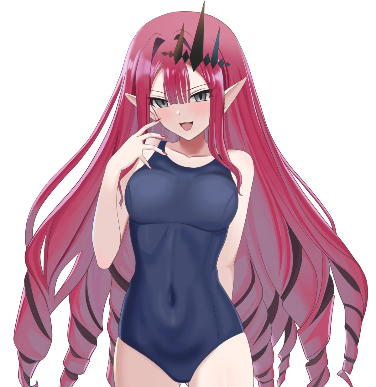 fairy_knight_tristan_(fate) fate/grand_order higofushi pointy_ears school_swimsuit swimsuits