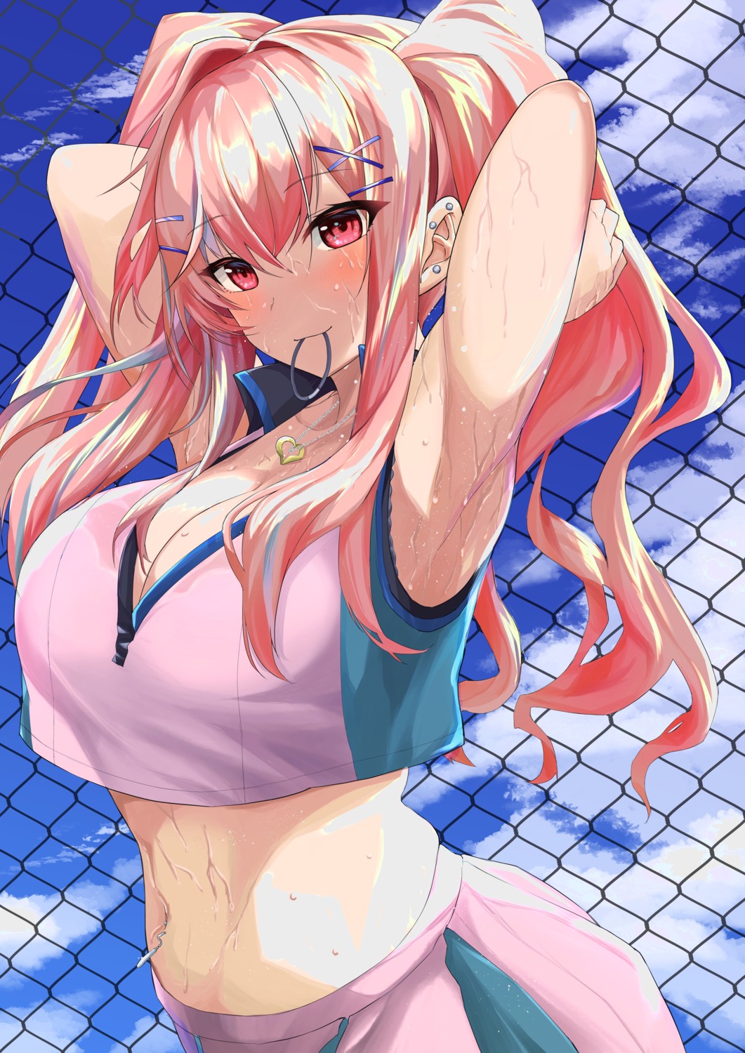 azur_lane bra bremerton_(azur_lane) cleavage see_through tagme wet