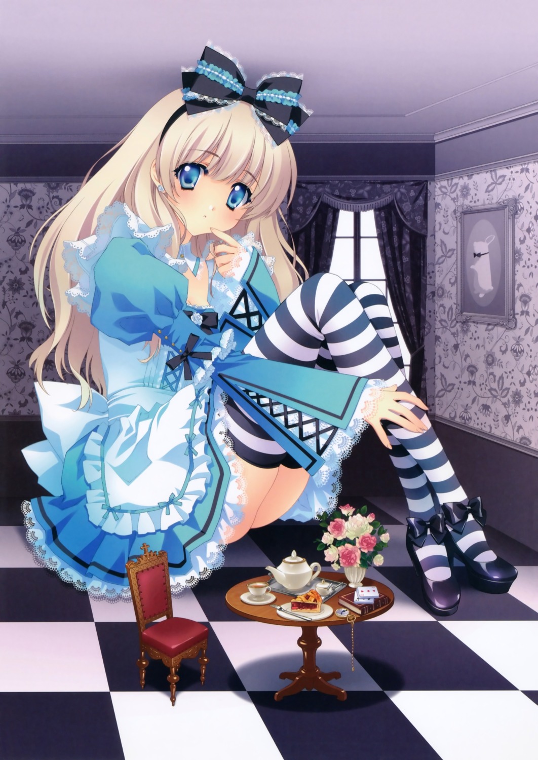 alice alice_in_wonderland carnelian lolita_fashion thighhighs