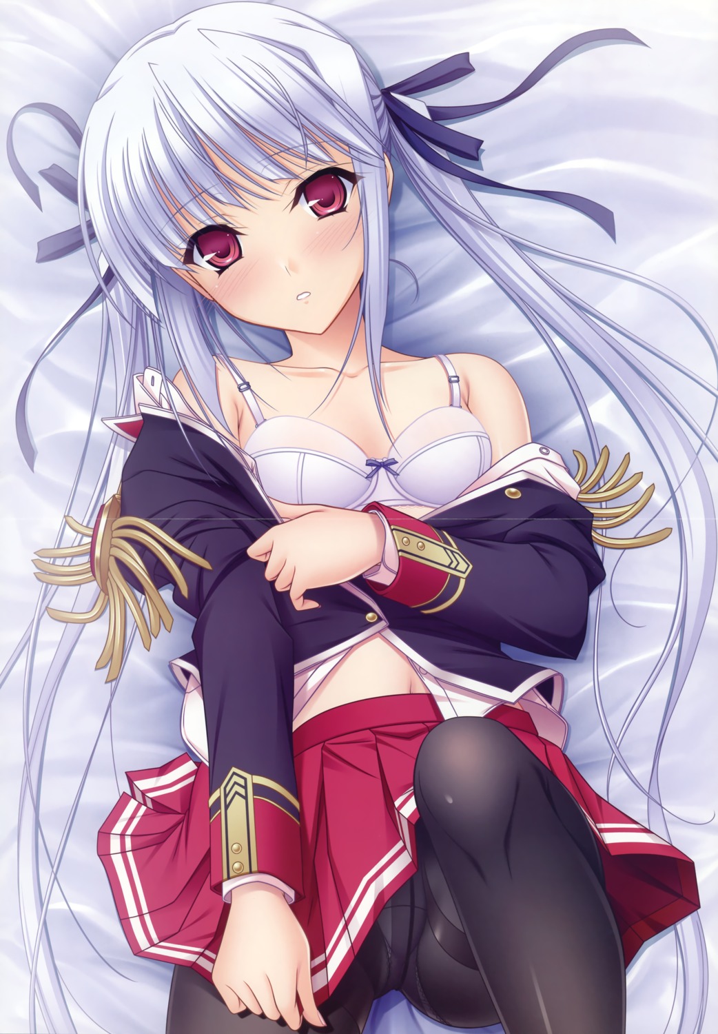 bra crease fixme komori_kei lisa_eostre open_shirt pantsu pantyhose ricotta seifuku walkure_romanze