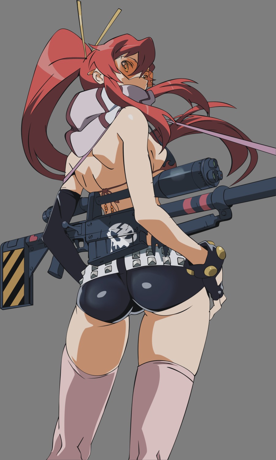 ass bikini_top gun swimsuits tengen_toppa_gurren_lagann thighhighs transparent_png vector_trace yoko