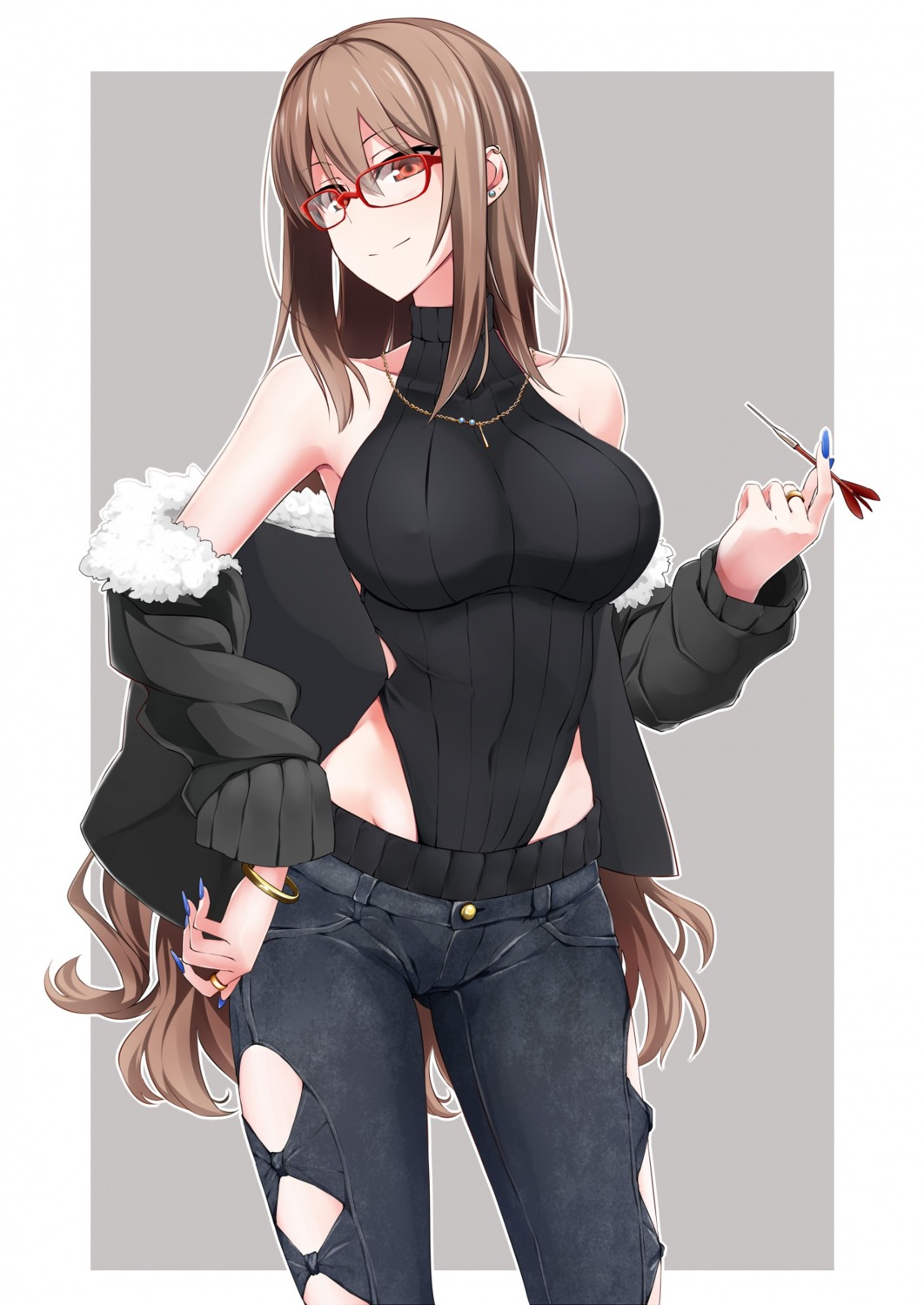 erect_nipples leotard makadamia_choco megane sweater