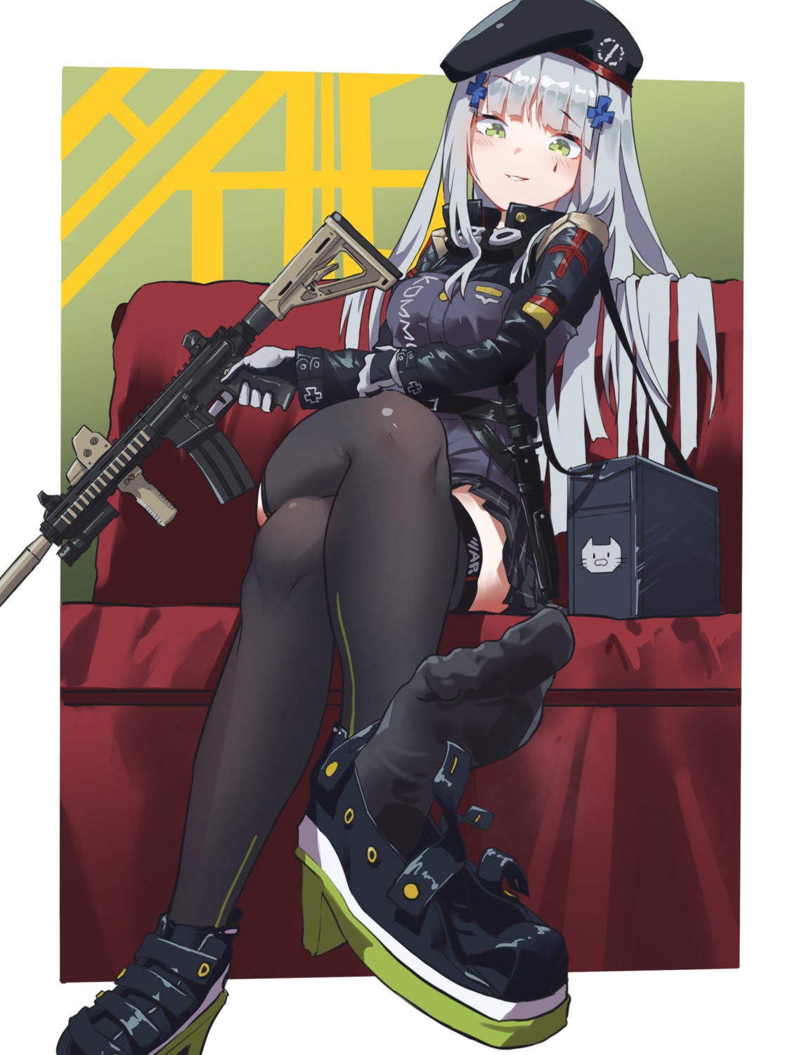 aamond feet girls_frontline gun heels hk416_(girls_frontline) thighhighs