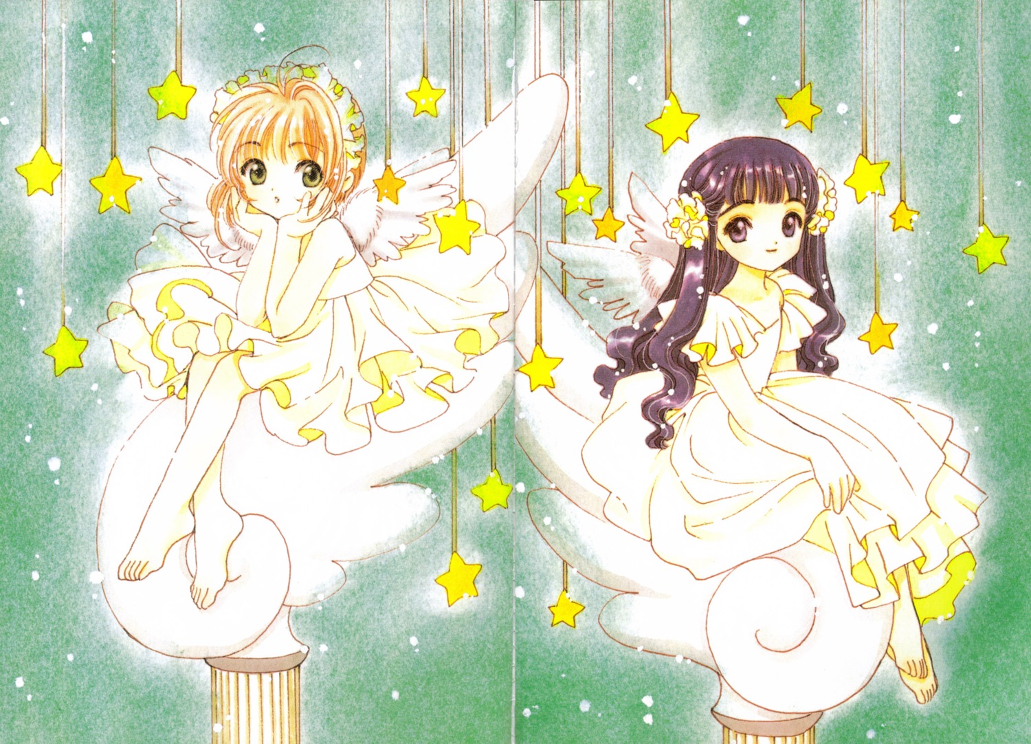 card_captor_sakura clamp daidouji_tomoyo gap kinomoto_sakura wings