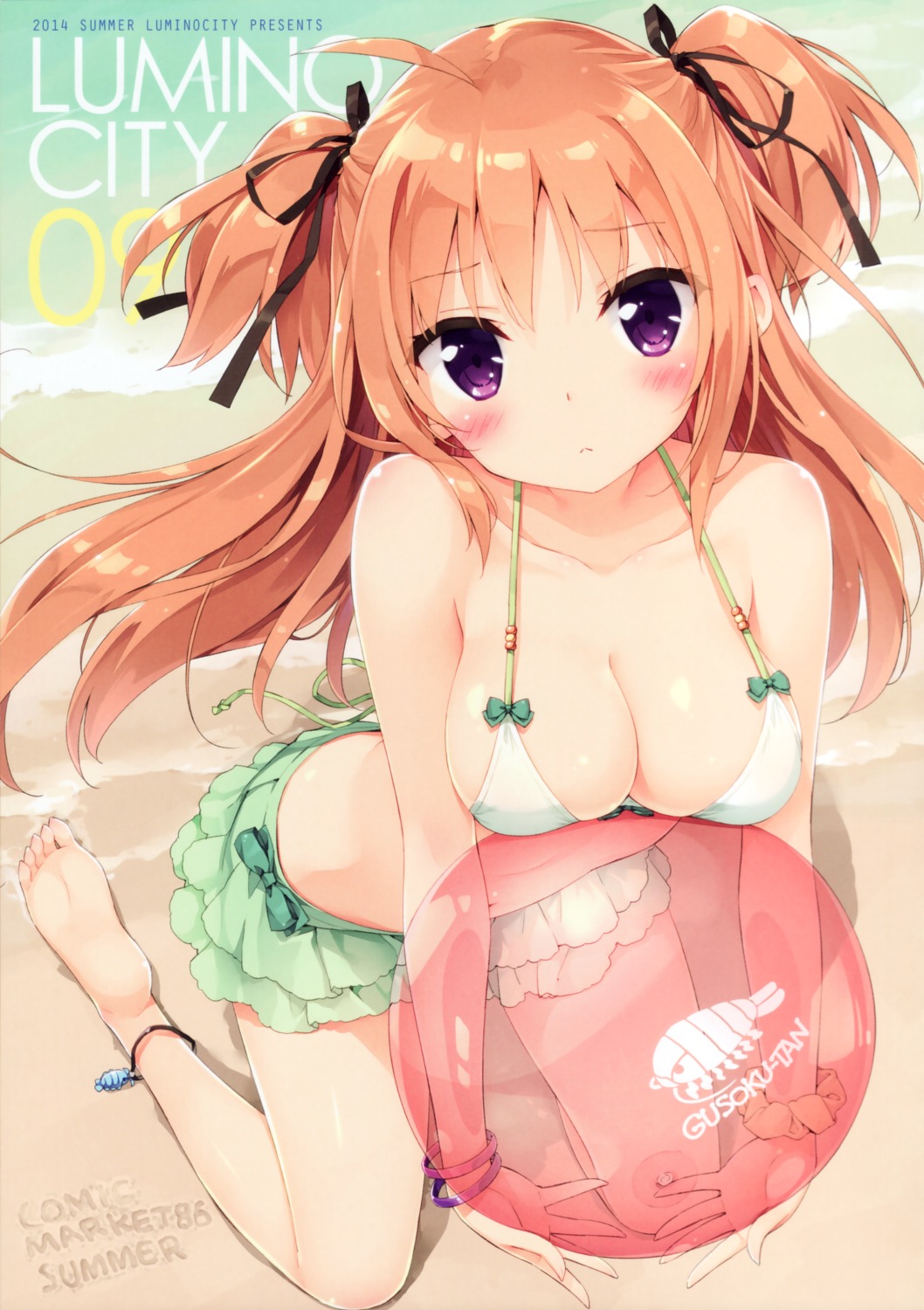 bikini cleavage feet luminocity peco swimsuits tachibana_karen_(peco)