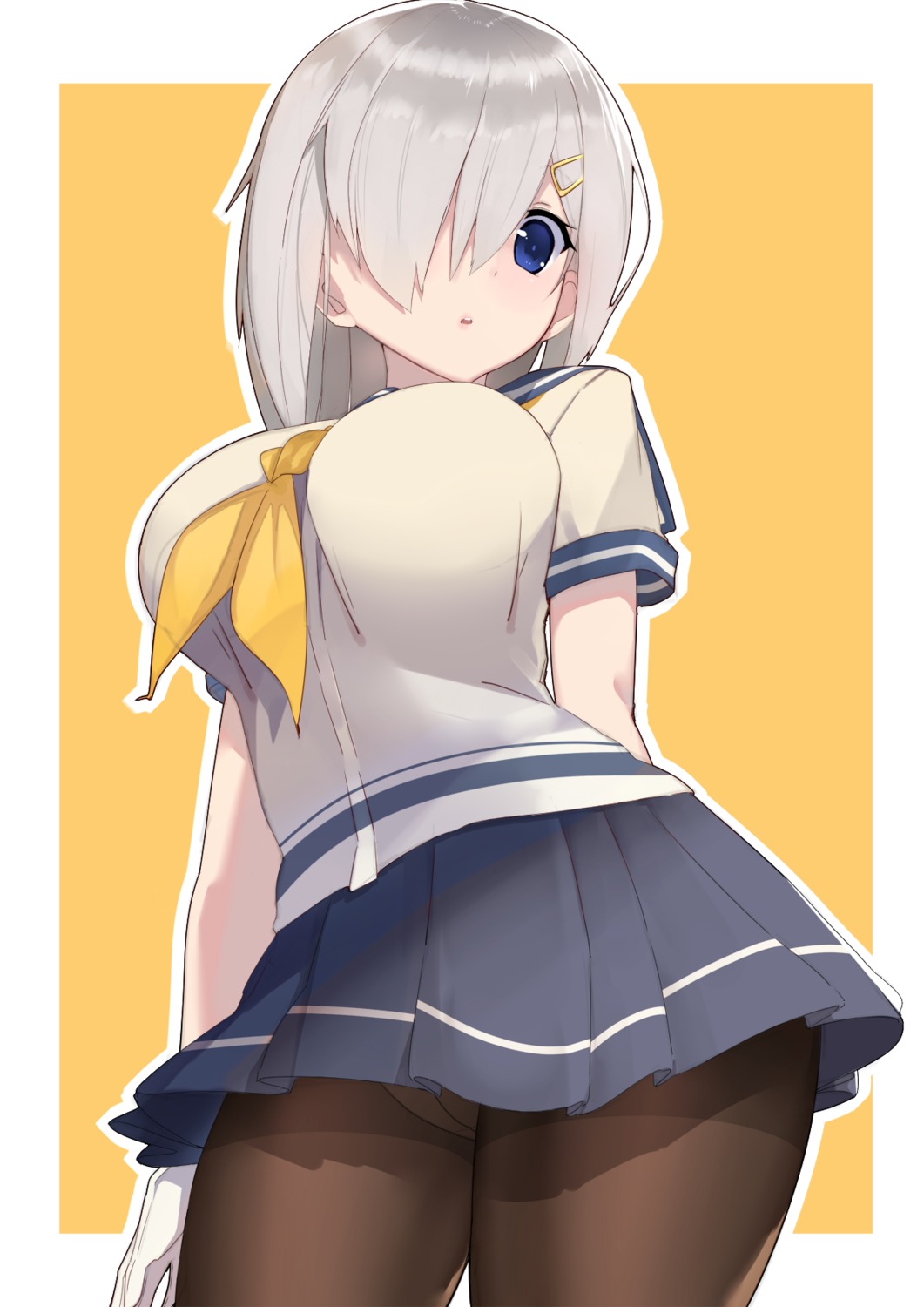 chou_shippai-saku hamakaze_(kancolle) kantai_collection pantsu pantyhose seifuku