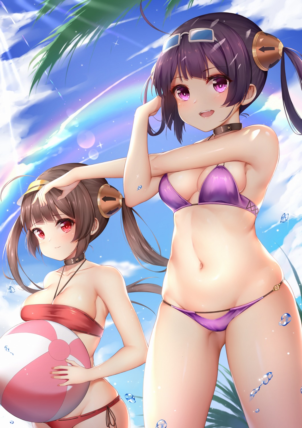 azur_lane bikini megane ning_hai_(azur_lane) ping_hai_(azur_lane) swimsuits taitai