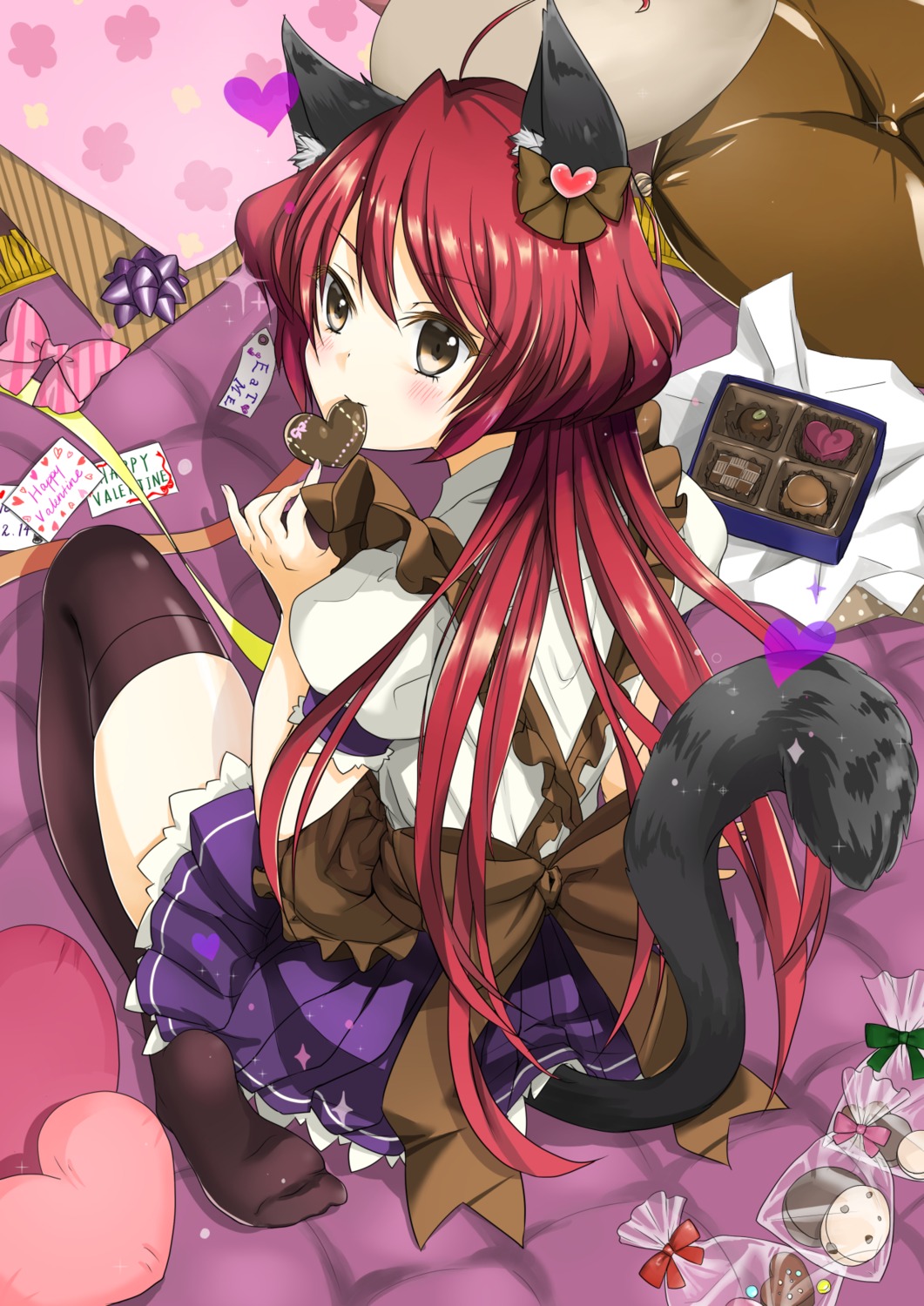 animal_ears nekomimi tagme tail thighhighs valentine