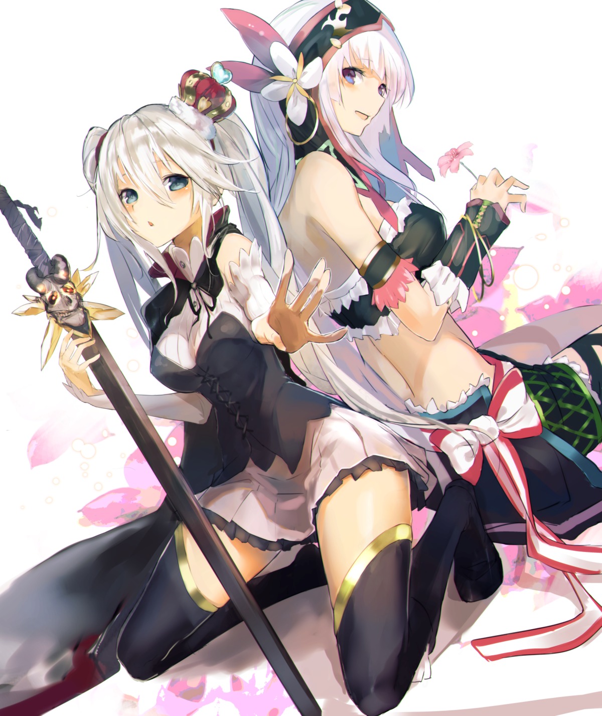 cruel_gz sennen_sensou_aigis sword thighhighs