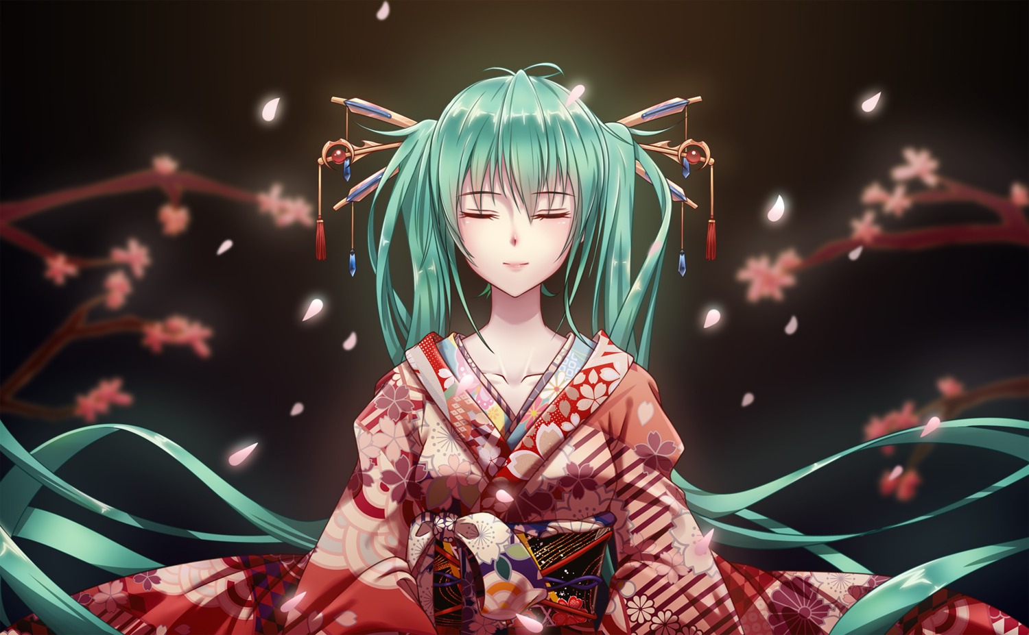 geduan hatsune_miku kimono vocaloid