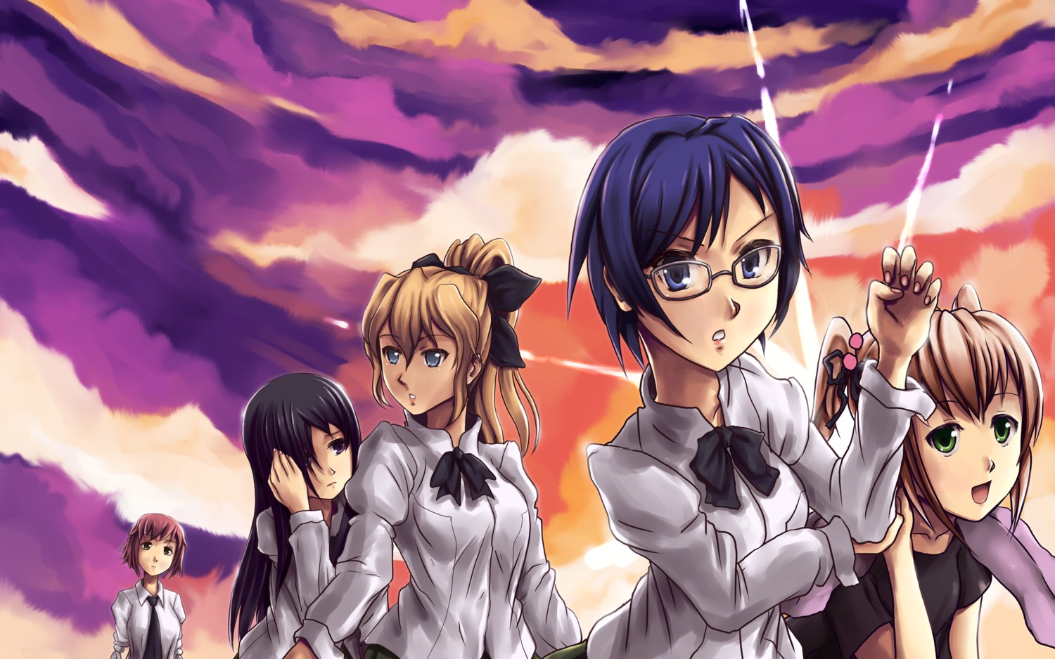 hakamichi_shizune ibarazaki_emi ikezawa_hanako katawa_shoujo megane satou_lilly seifuku softmode tezuka_rin wallpaper