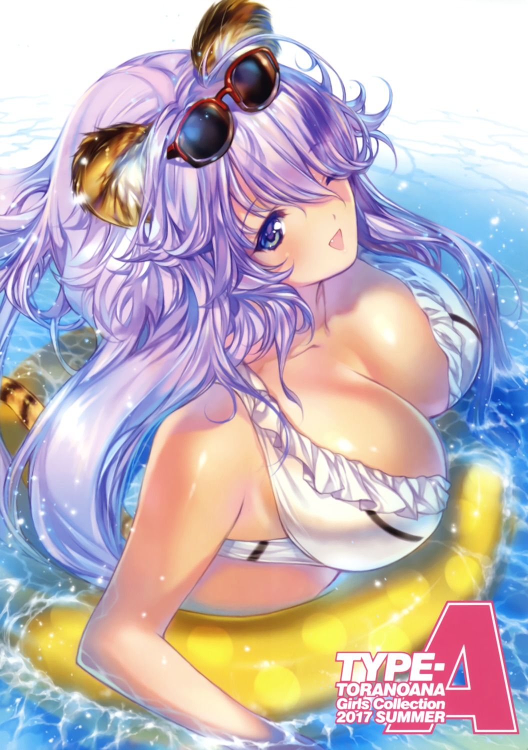 animal_ears bikini_top cleavage min-naraken swimsuits tail