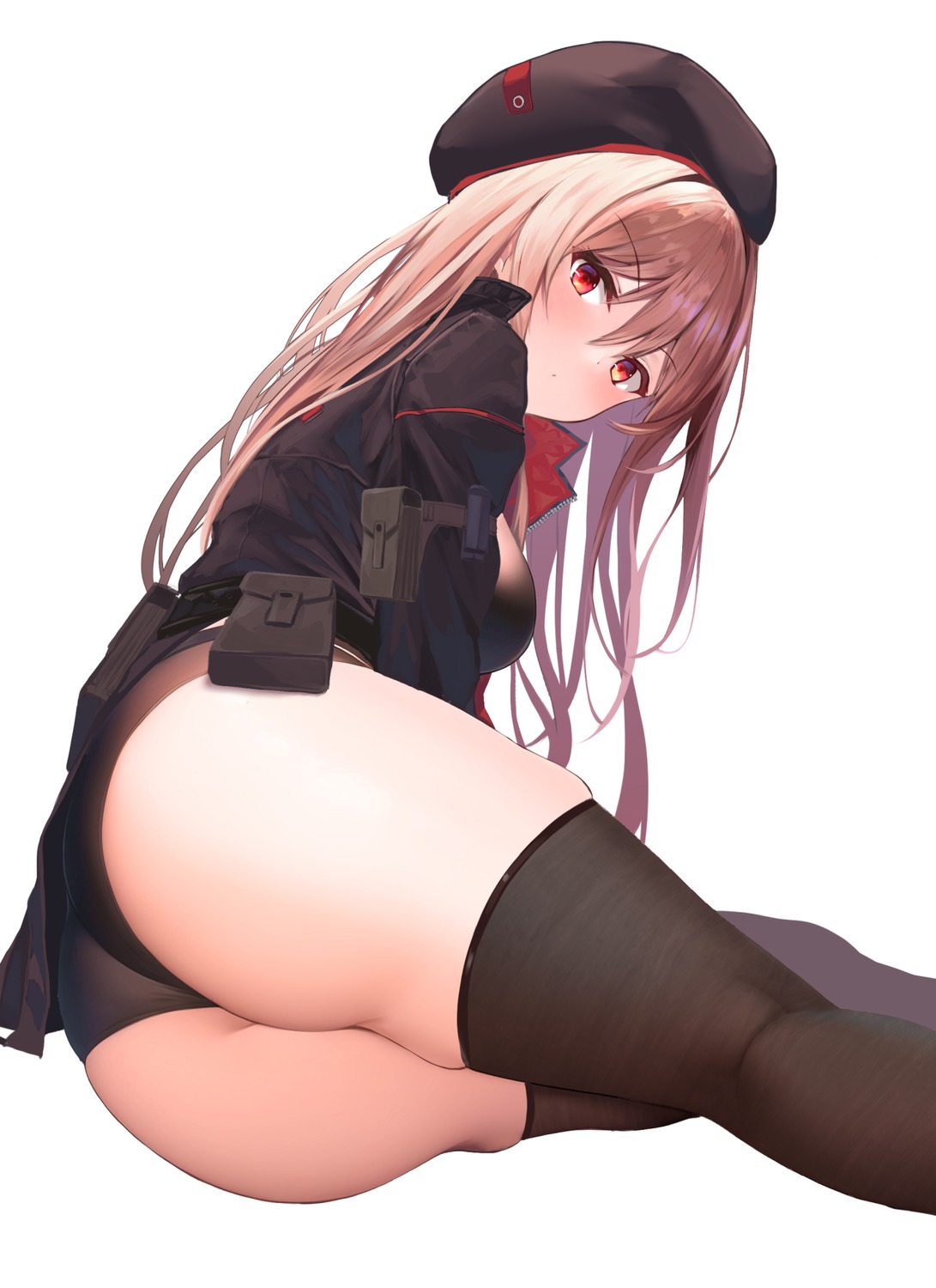 ass nikke_the_goddess_of_victory pantsu rapi_(nikke) thighhighs uniform yukishiro_arute