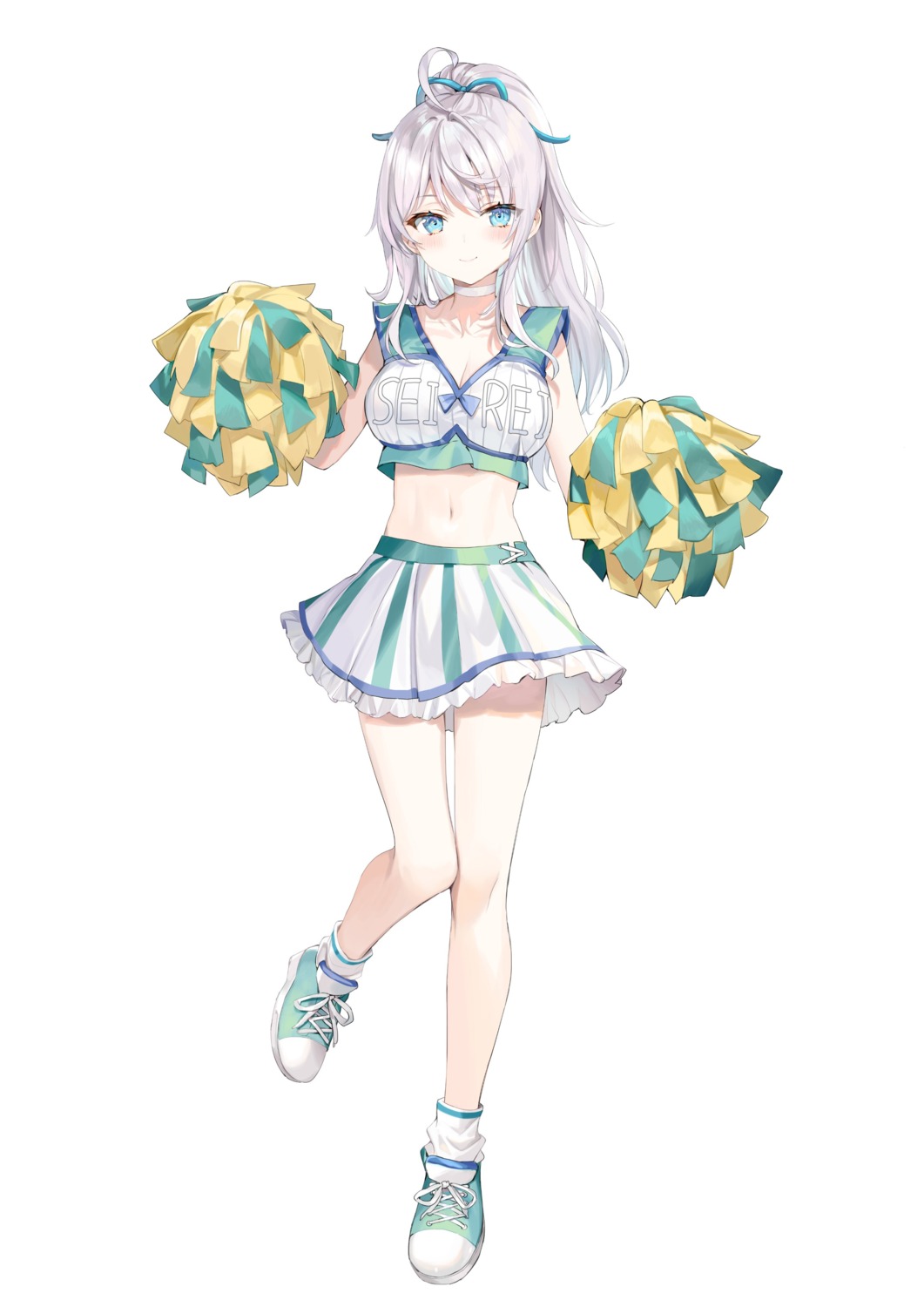 alisa_mikhailovna_kujou cheerleader cleavage momoko_(momopoco) tokidoki_bosotto_roshia-go_de_dereru_tonari_no_alya-san