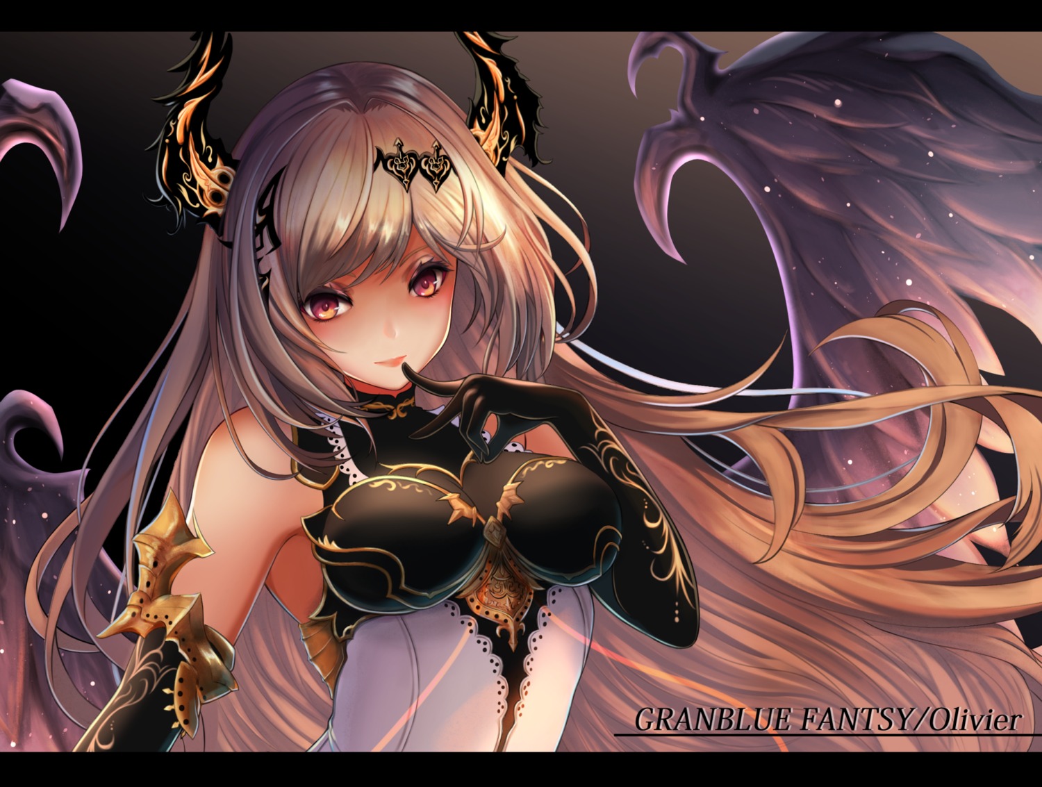 armor granblue_fantasy horns kangaruu_(momotk1109) olivia_(granblue_fantasy) wings