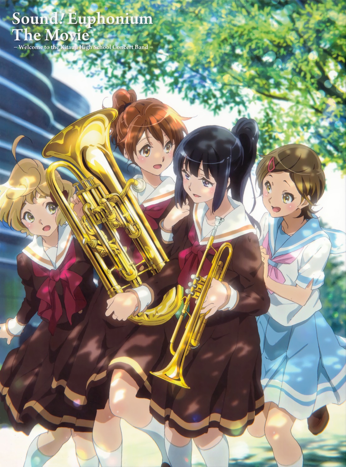 disc_cover gekijouban_hibike!_euphonium hibike!_euphonium ikeda_shouko katou_hazuki_(hibike!_euphonium) kawashima_sapphire kousaka_reina oumae_kumiko seifuku