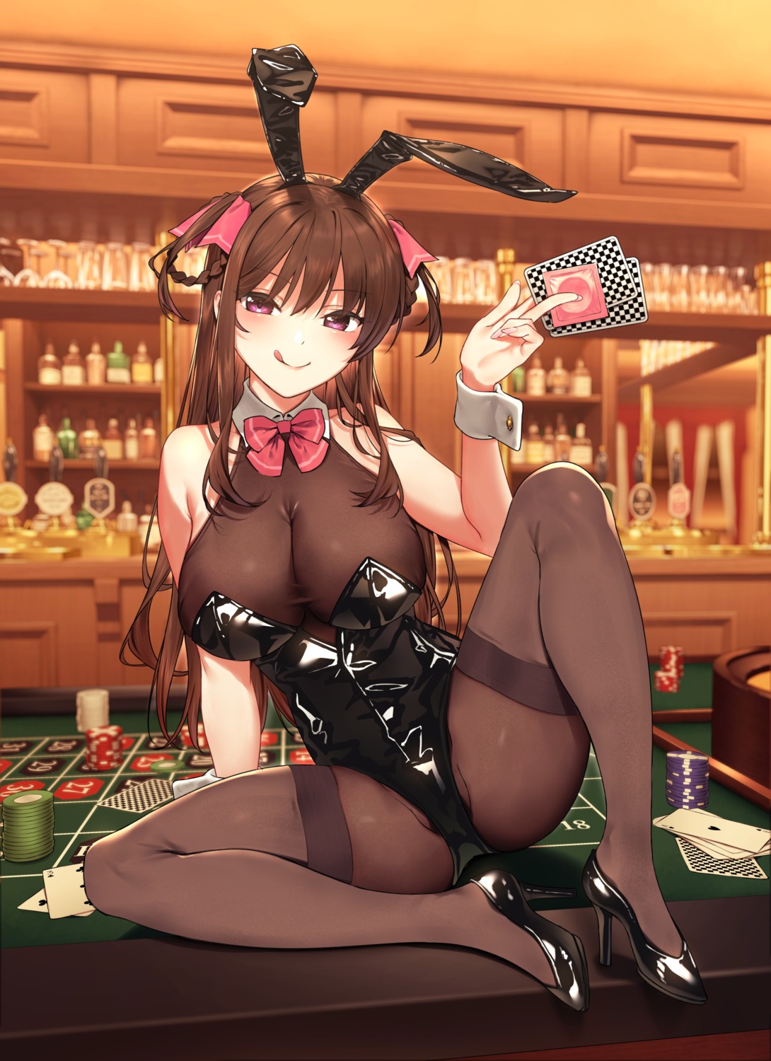 22/7 animal_ears bodysuit bunny_ears bunny_girl heels nagareboshi tachikawa_ayaka