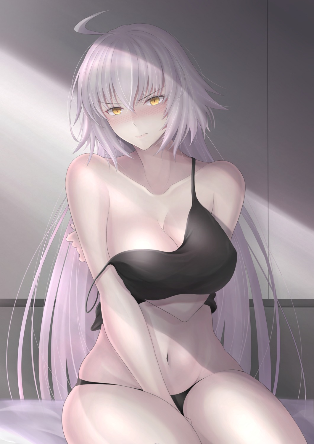 bra breast_hold cleavage fate/grand_order jeanne_d'arc jeanne_d'arc_(alter)_(fate) pantsu penguintake