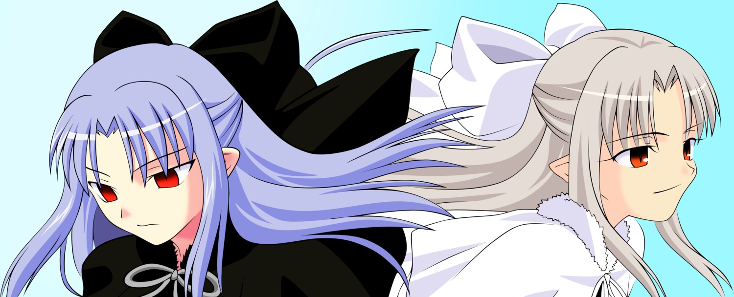 len melty_blood tsukihime vector_trace white_len