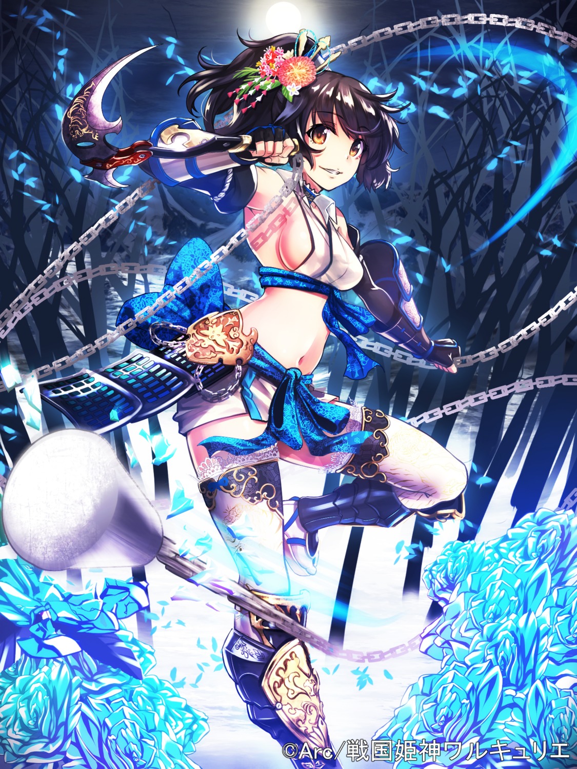 armor beniimo_danshaku no_bra sengoku_kishin_valkyrie thighhighs weapon