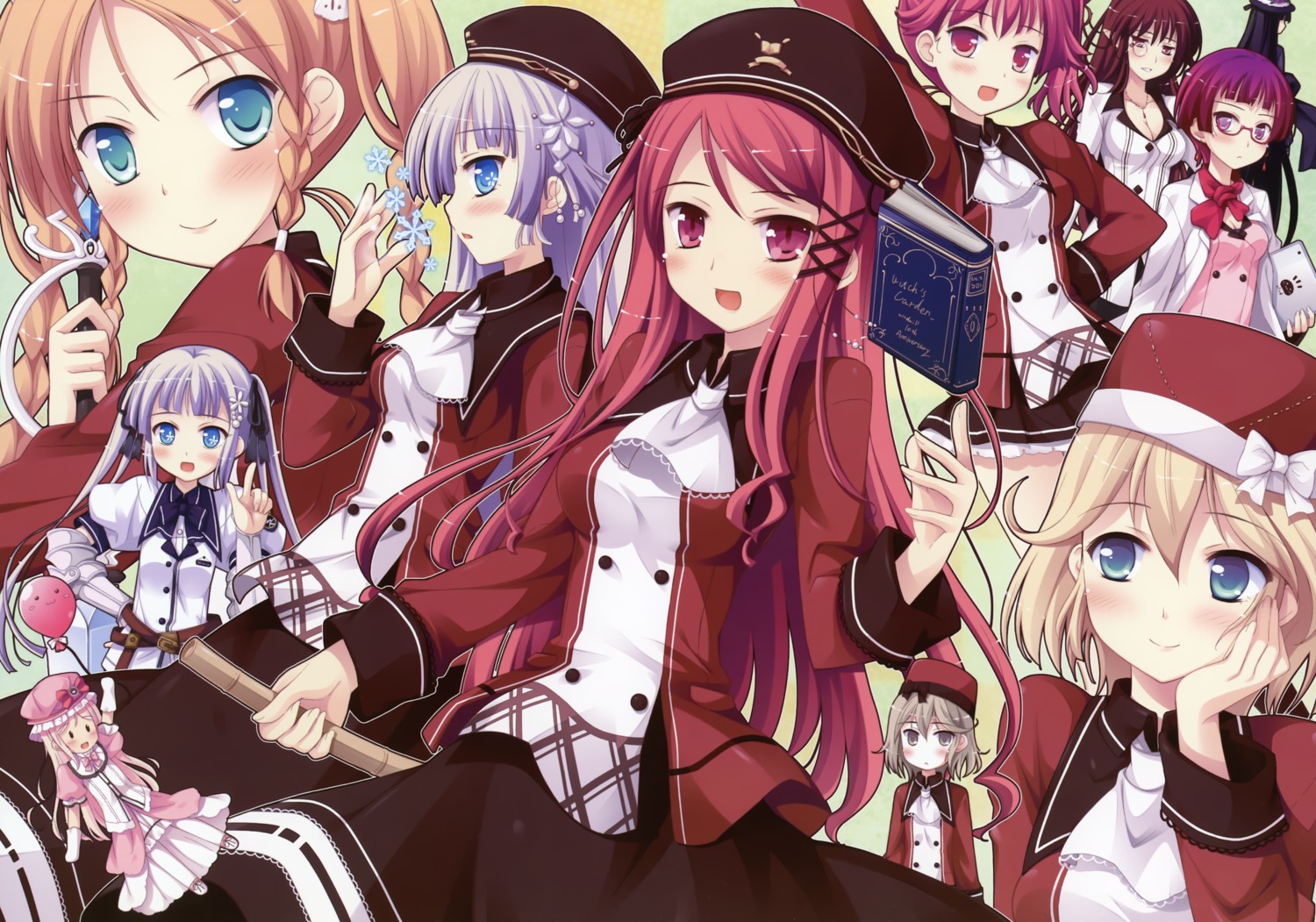 hatano_ririko hinomiya_ayari kagami_yuuko konno_koharu ko~cha megane saimon_eclair saimon_misumi seifuku windmill_oasis witch's_garden yukimura_akeno yukimura_suzuno